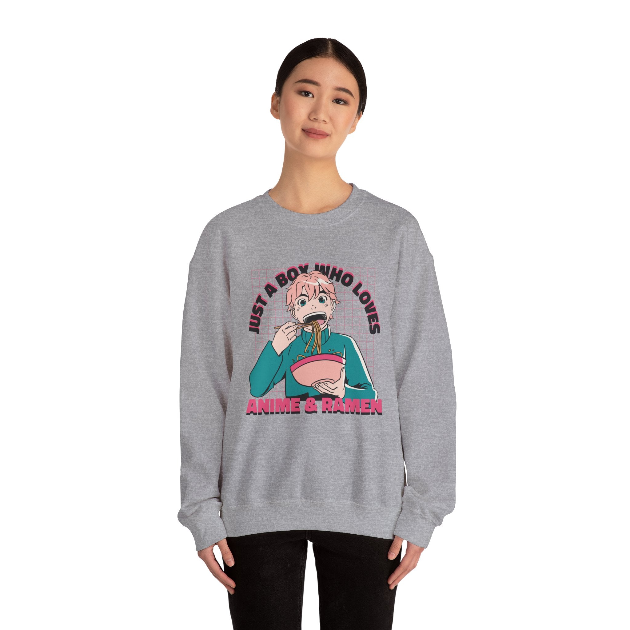 Just A Boy Who loves Anime and Ramen Sweatshirt