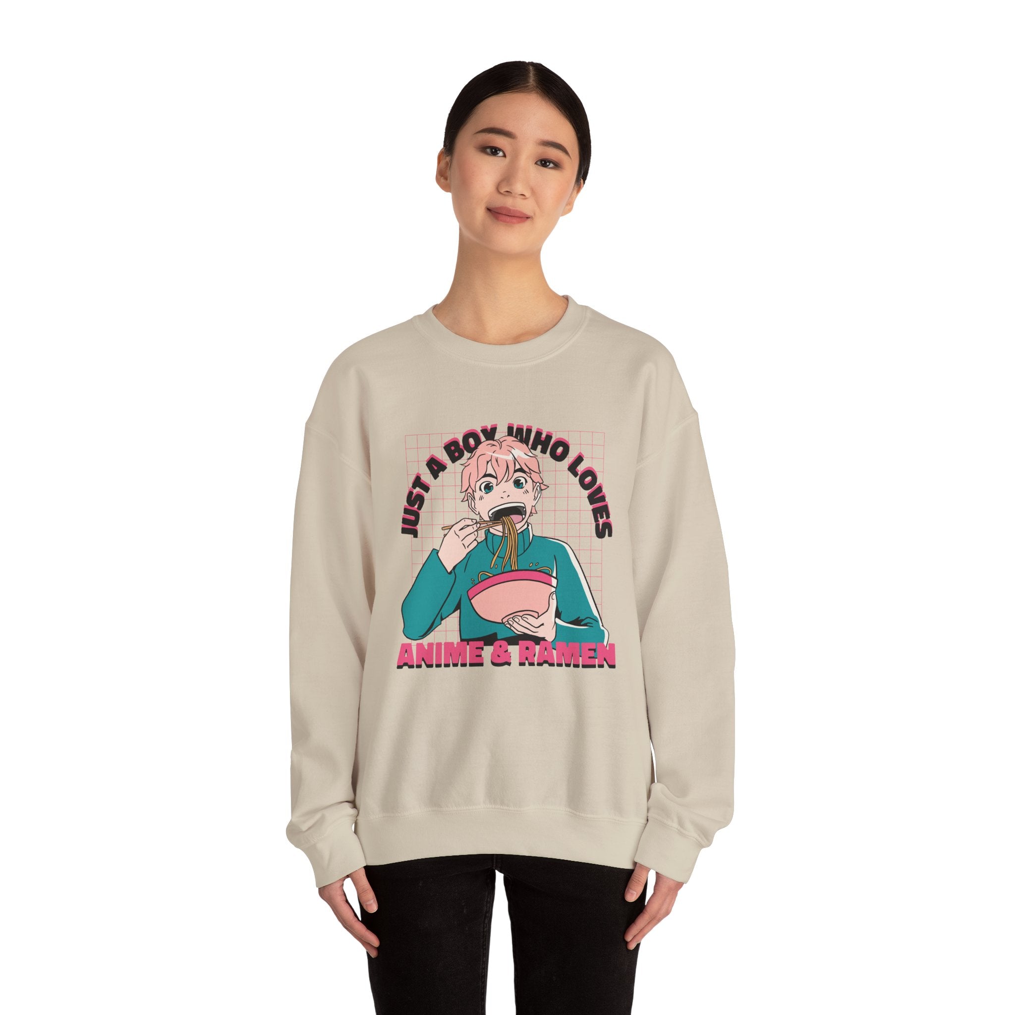 Just A Boy Who loves Anime and Ramen Sweatshirt