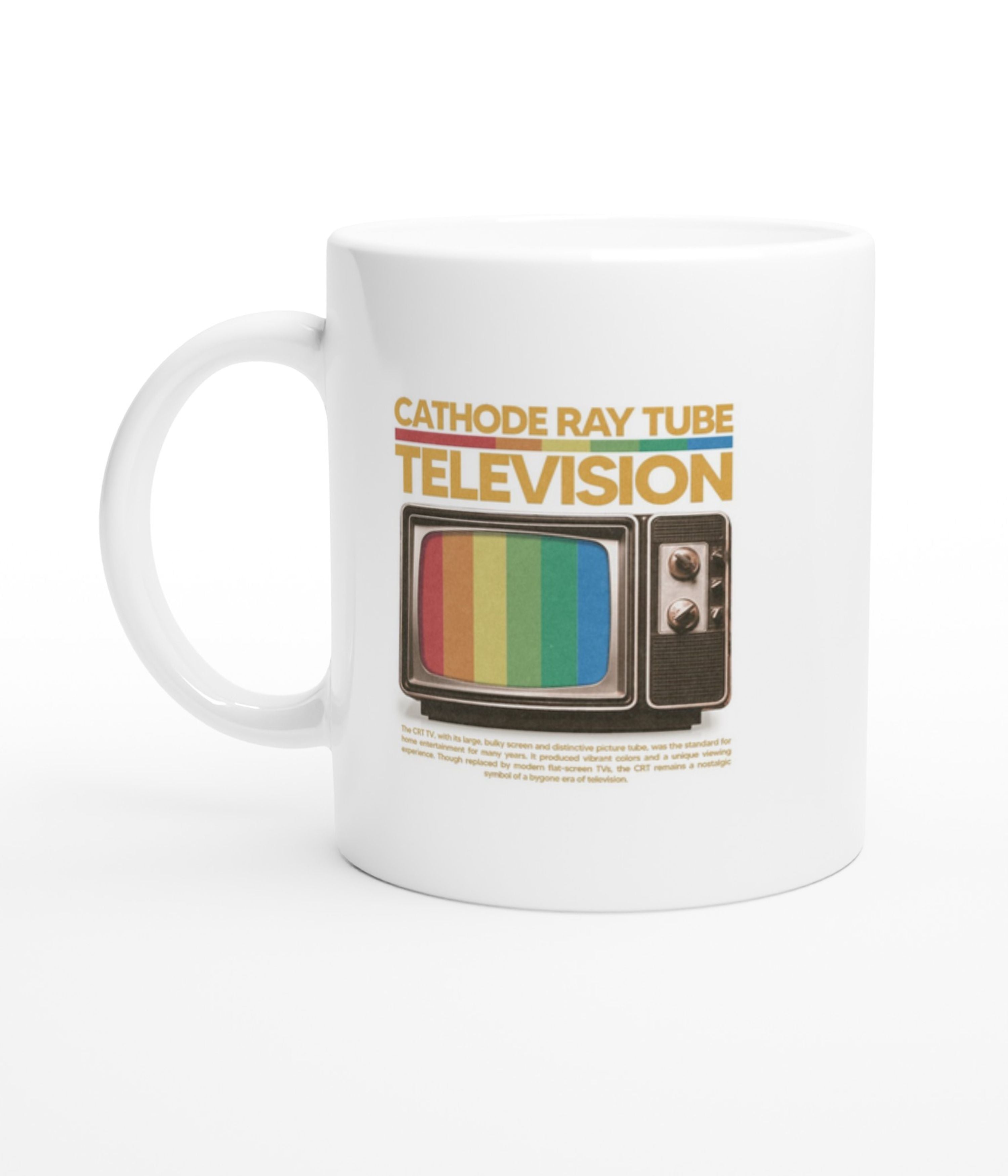 Vintage CRT TV White Mug