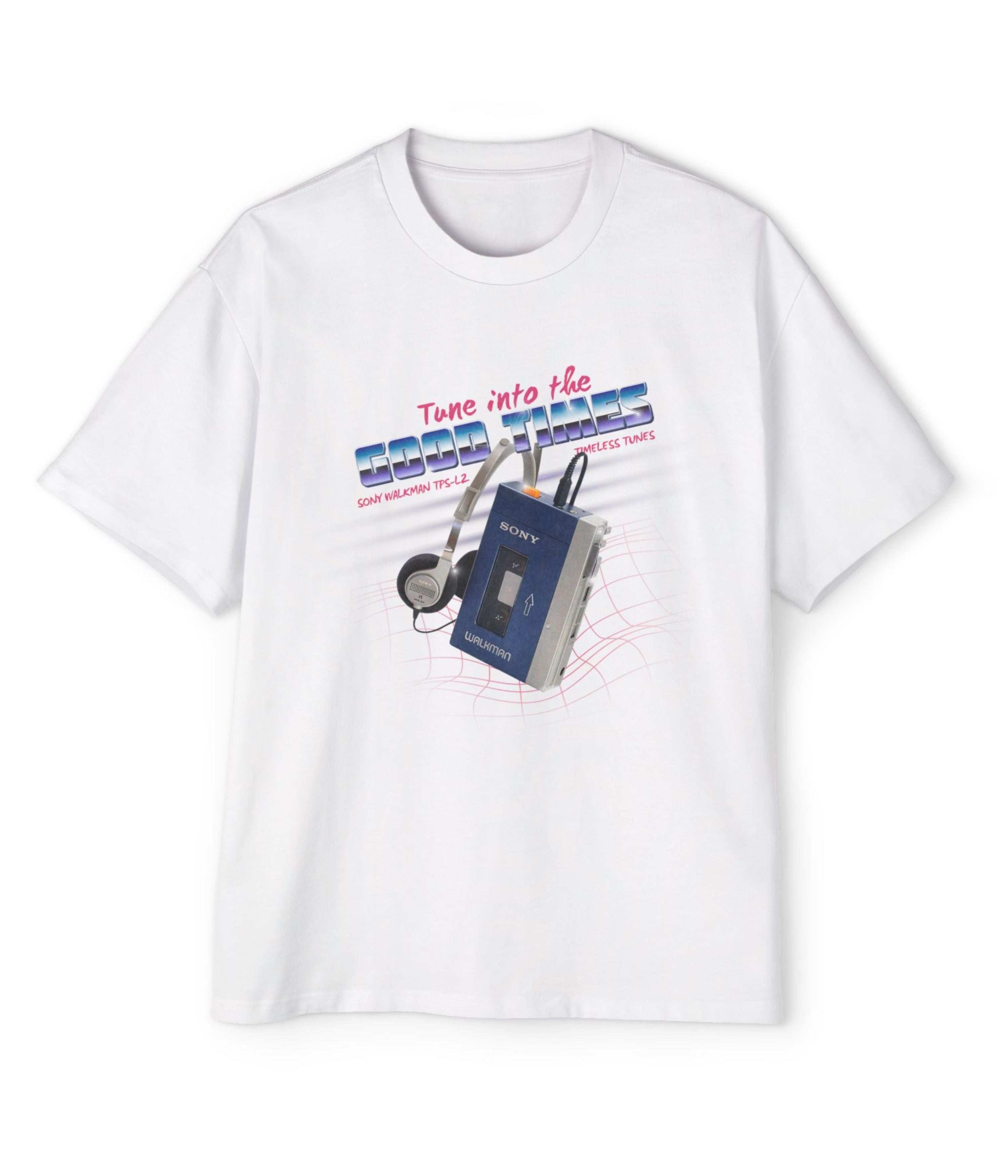 Retro Walkman Tune Into The Good Times Men's Oversized Tee
