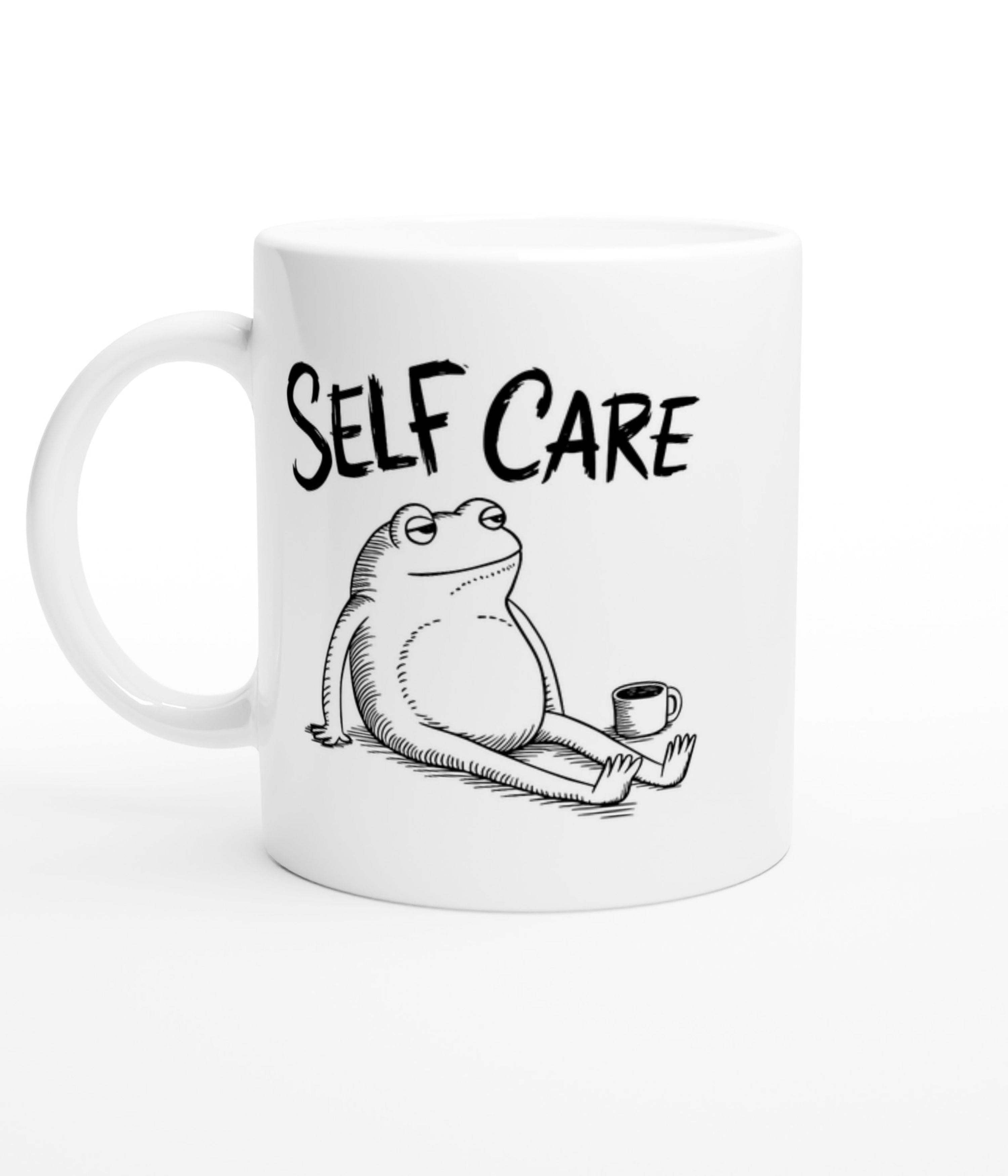 Self Care Yoga White Mug