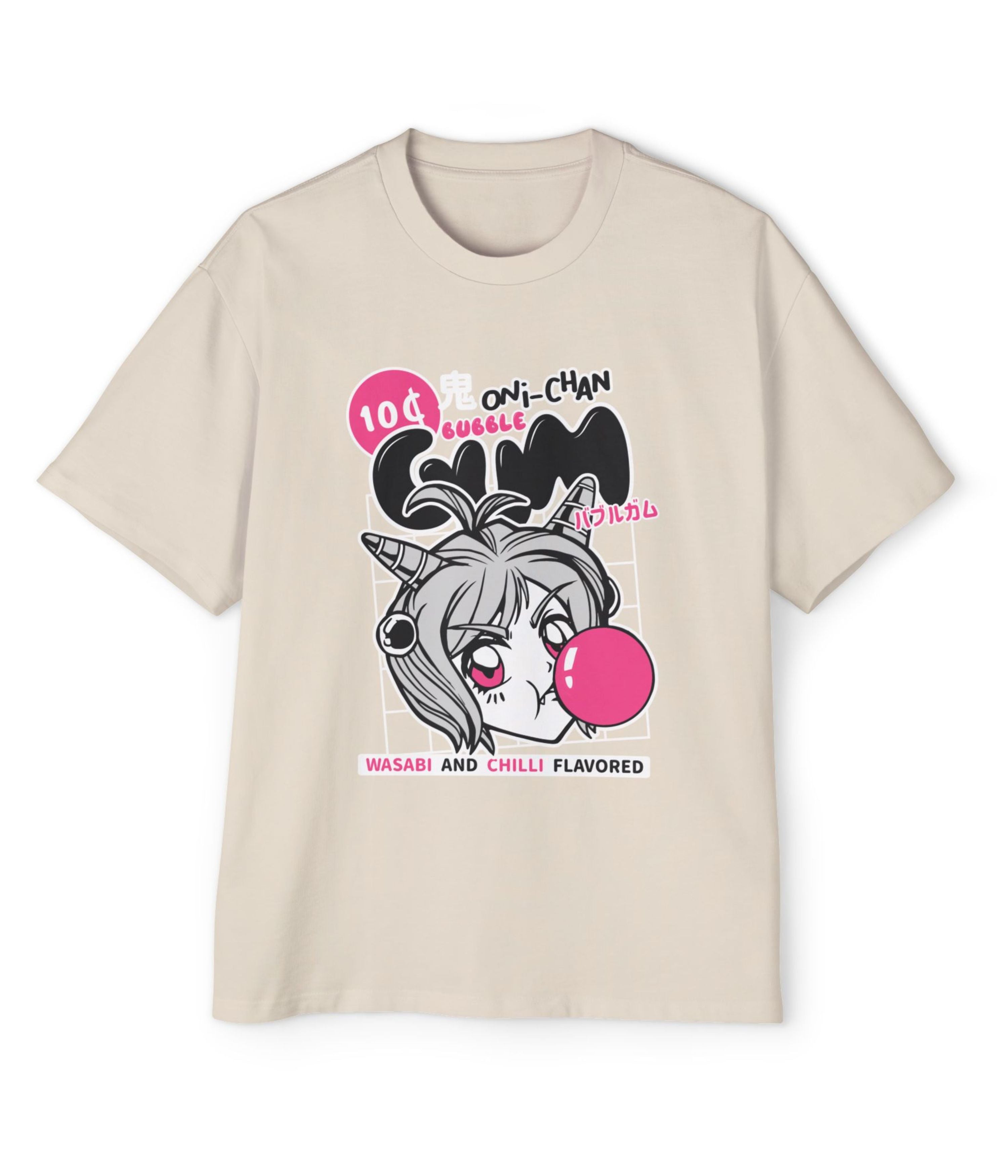 Oni Chan Bubble Wasabi And Chilli Flavored Men's Oversized Tee