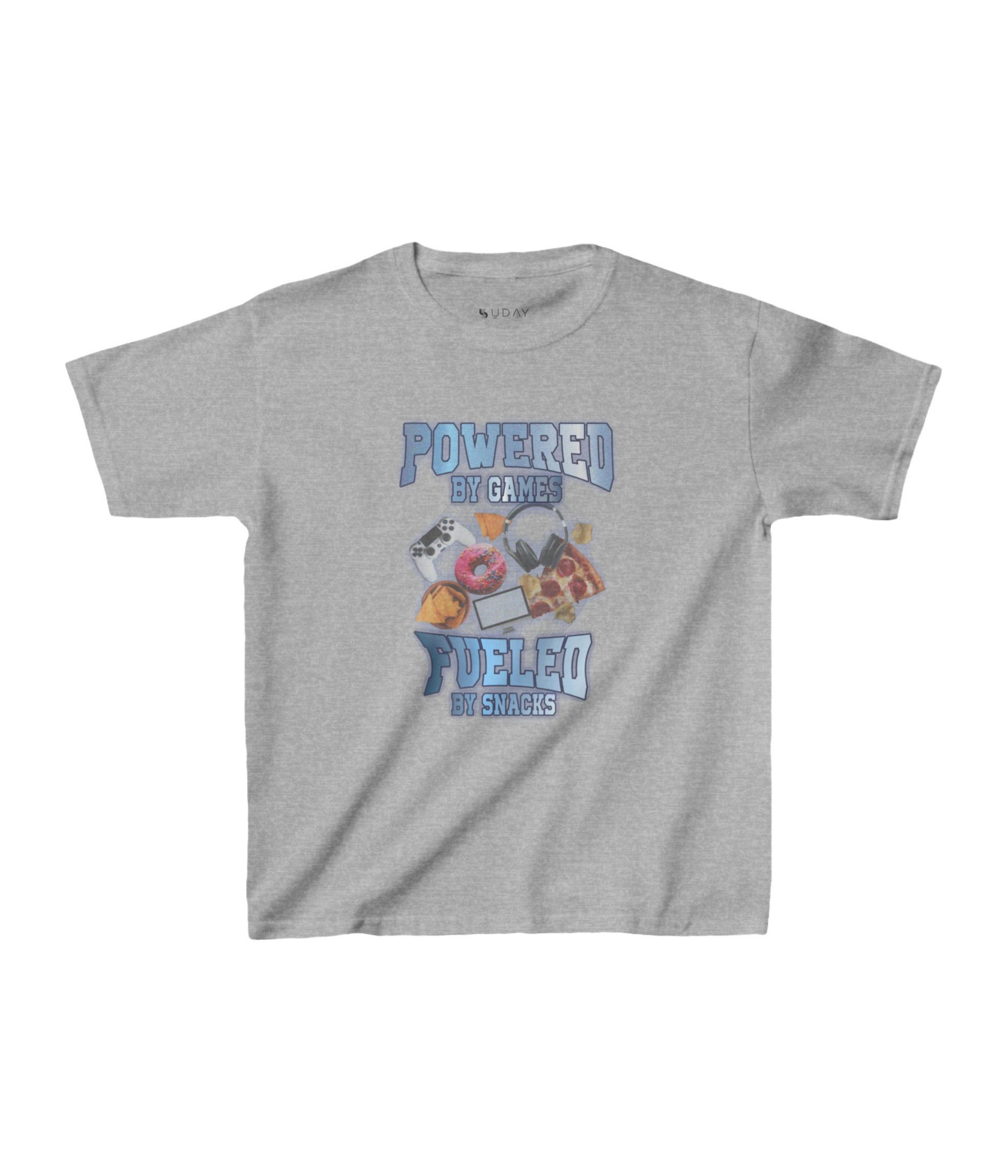Powered By Games Fueled By Snacks Kids Tee