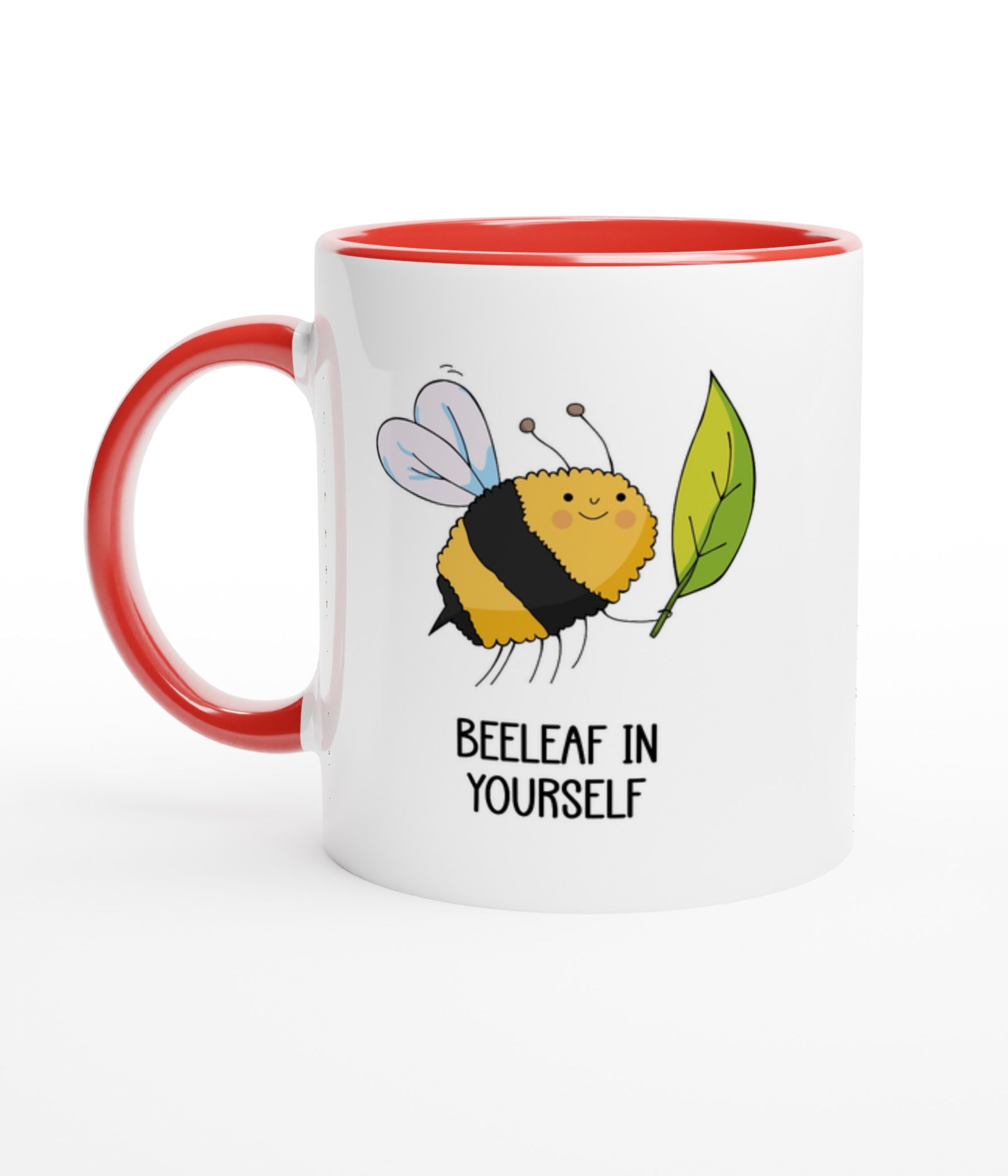 Beeleaf In Yourself White Mug with Colour Inside