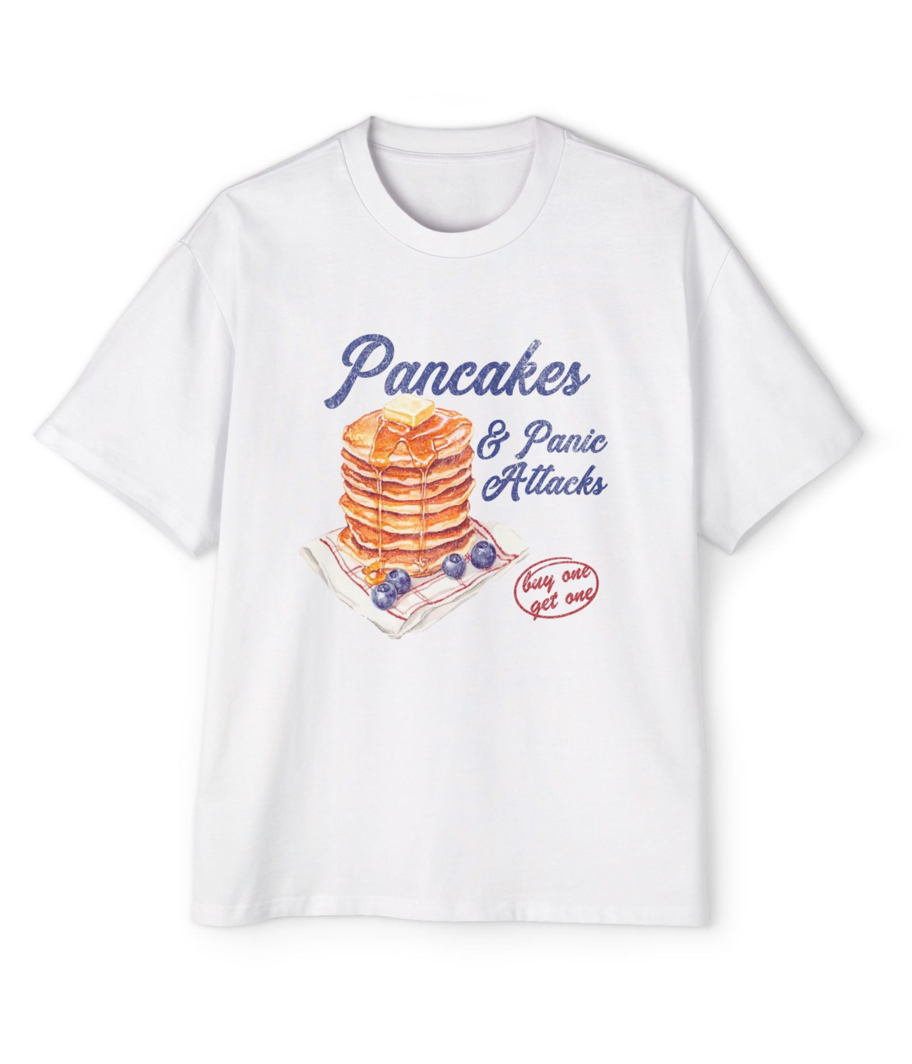 Pancakes Panic Men's Oversized Tee