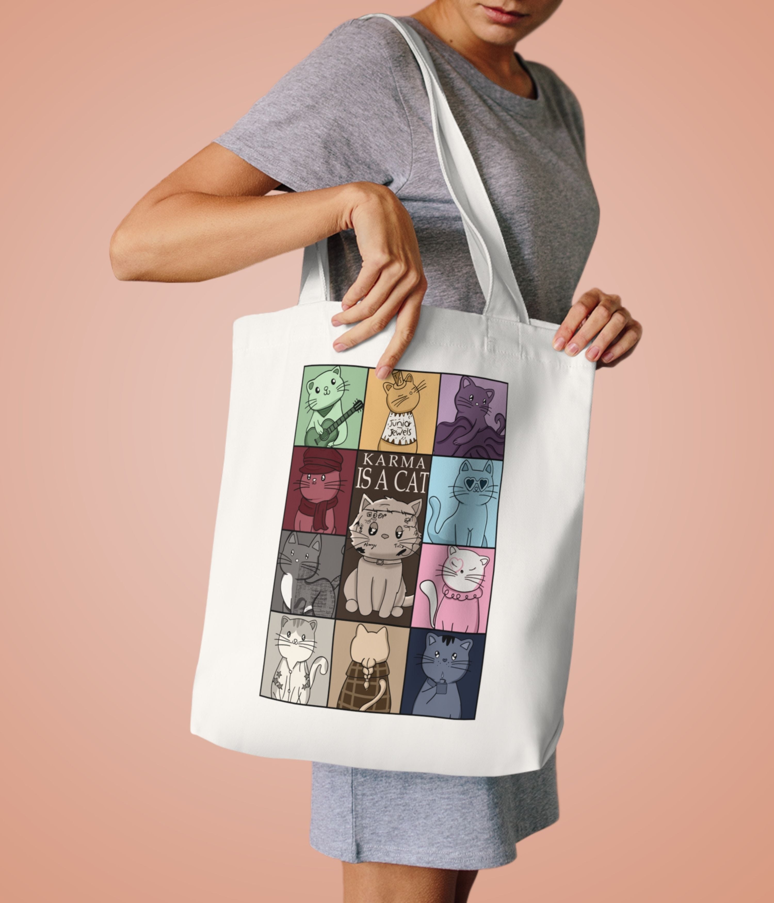 Karma Is a Cat Tote Bag