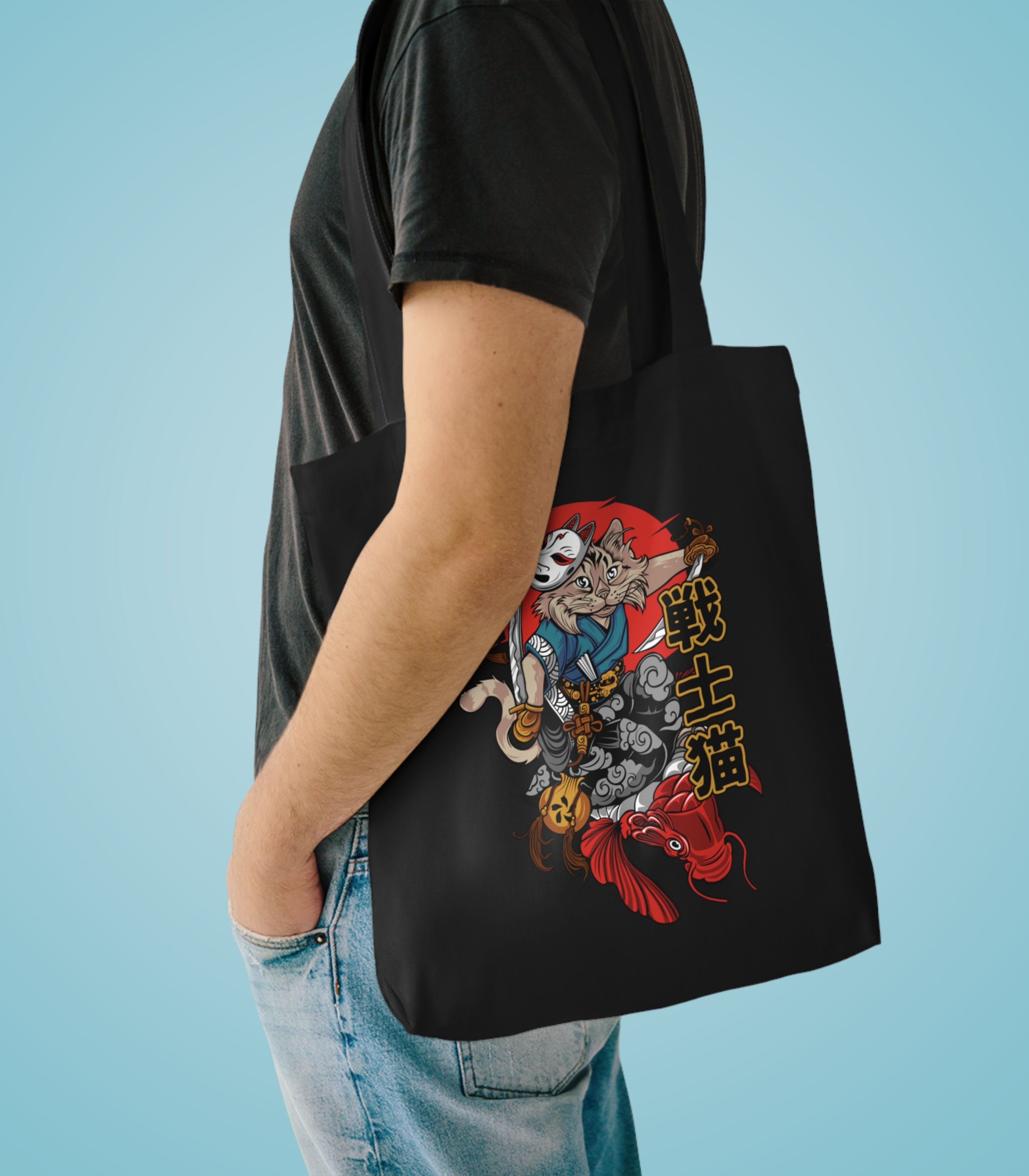 Samur-Neko Warrior Tote Bag