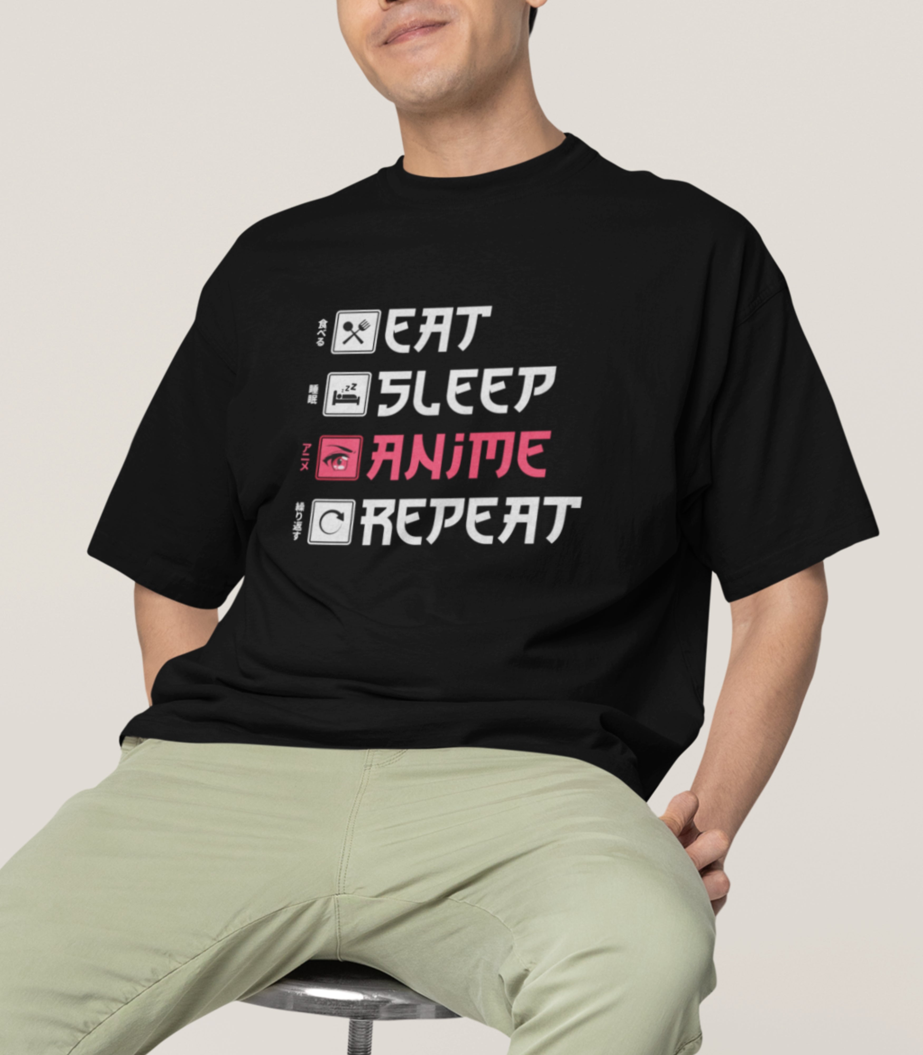 Eat Sleep Anime Repeat T-Shirt