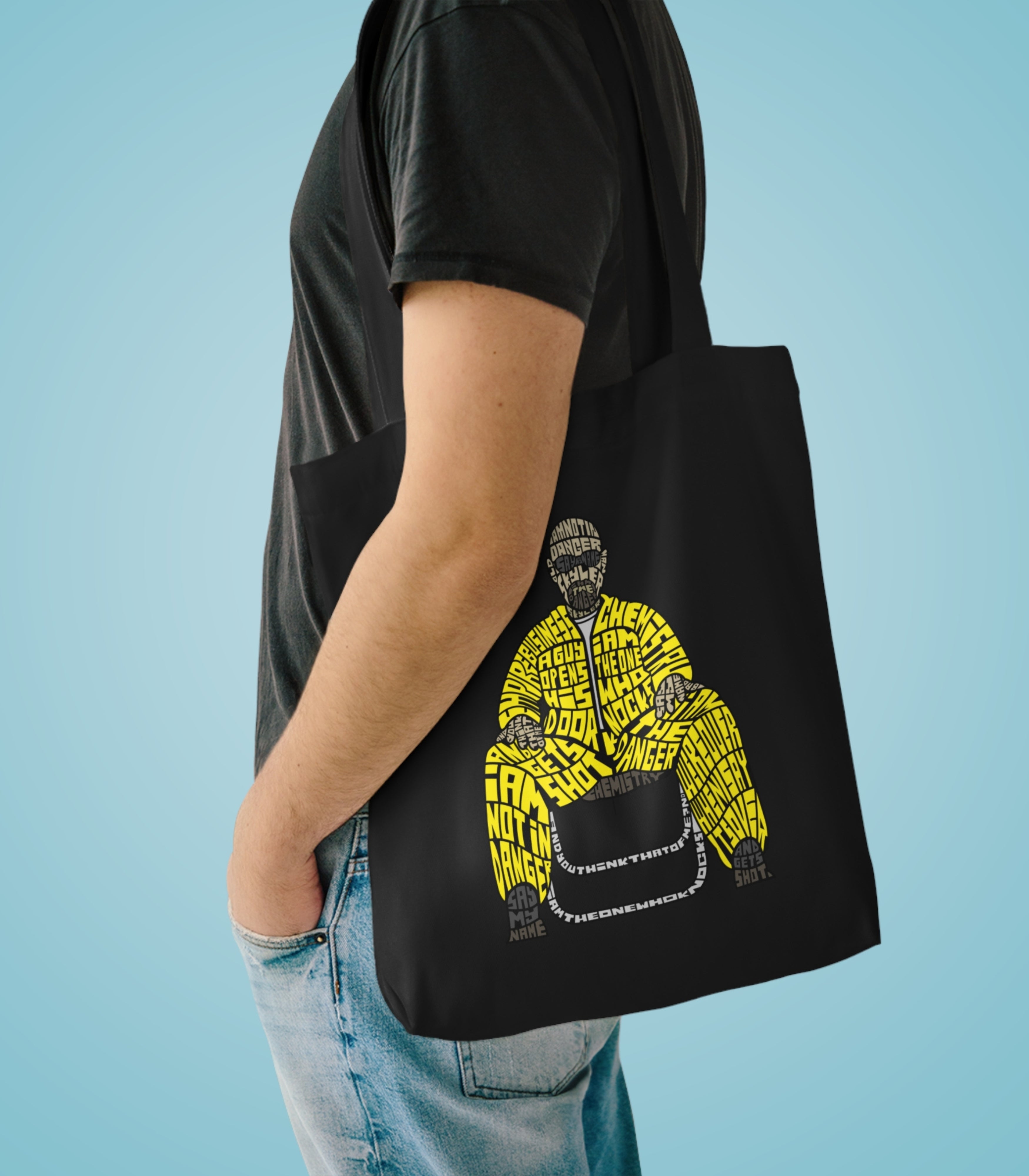 I Am the Danger Breaking Bad Typography Tote Bag
