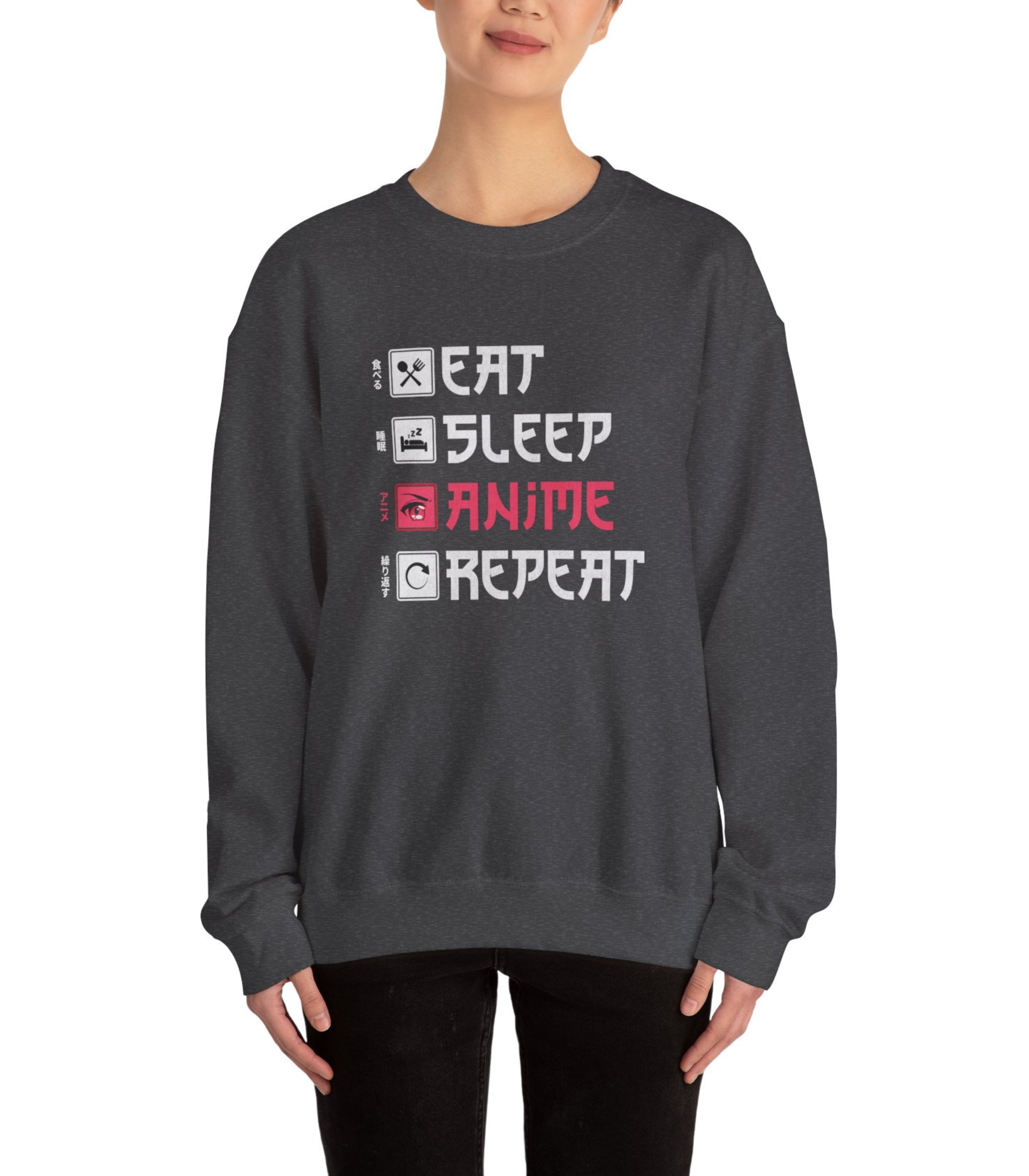 Eat Sleep Anime Repeat Sweatshirt