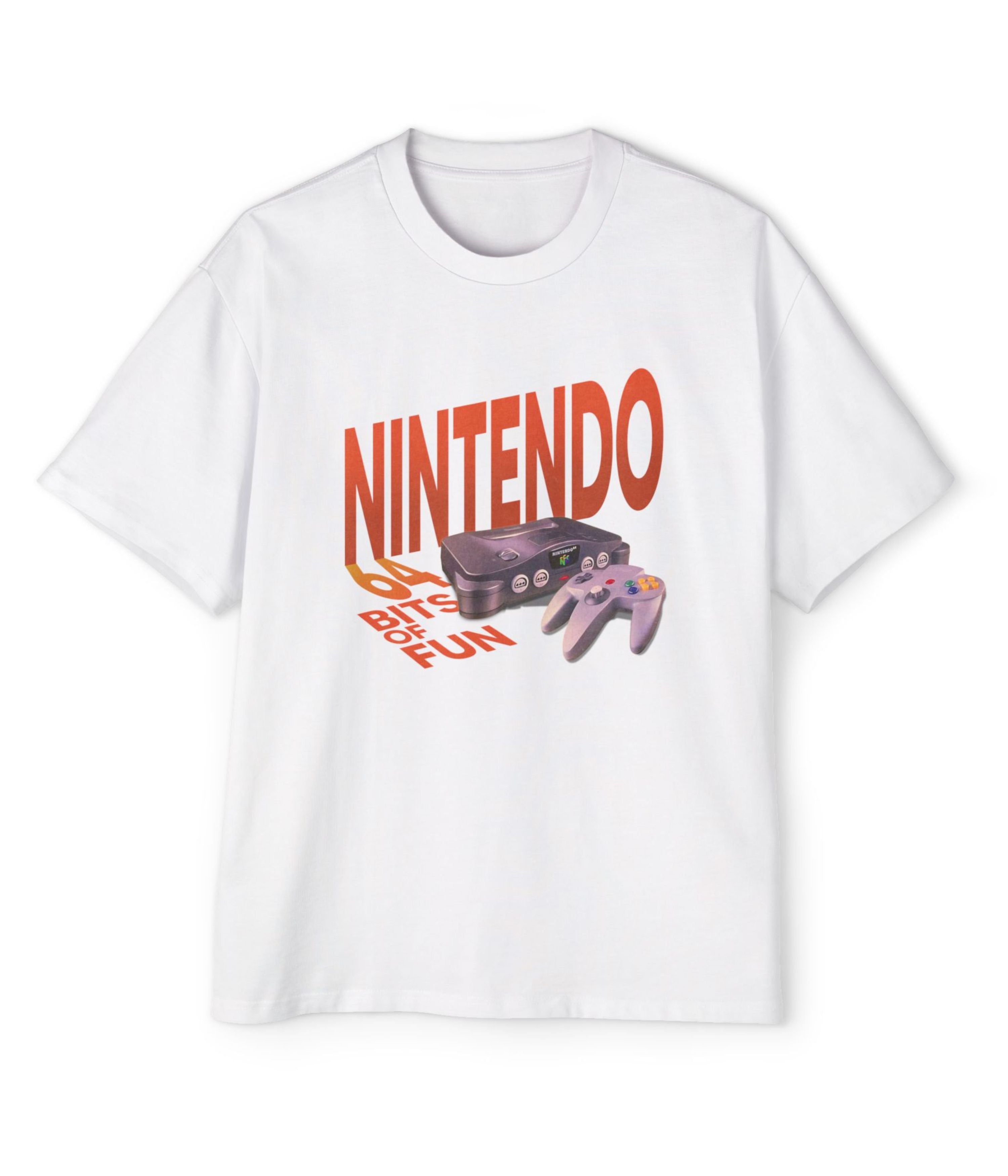 N64 Bits Of Fun Men's Oversized Tee