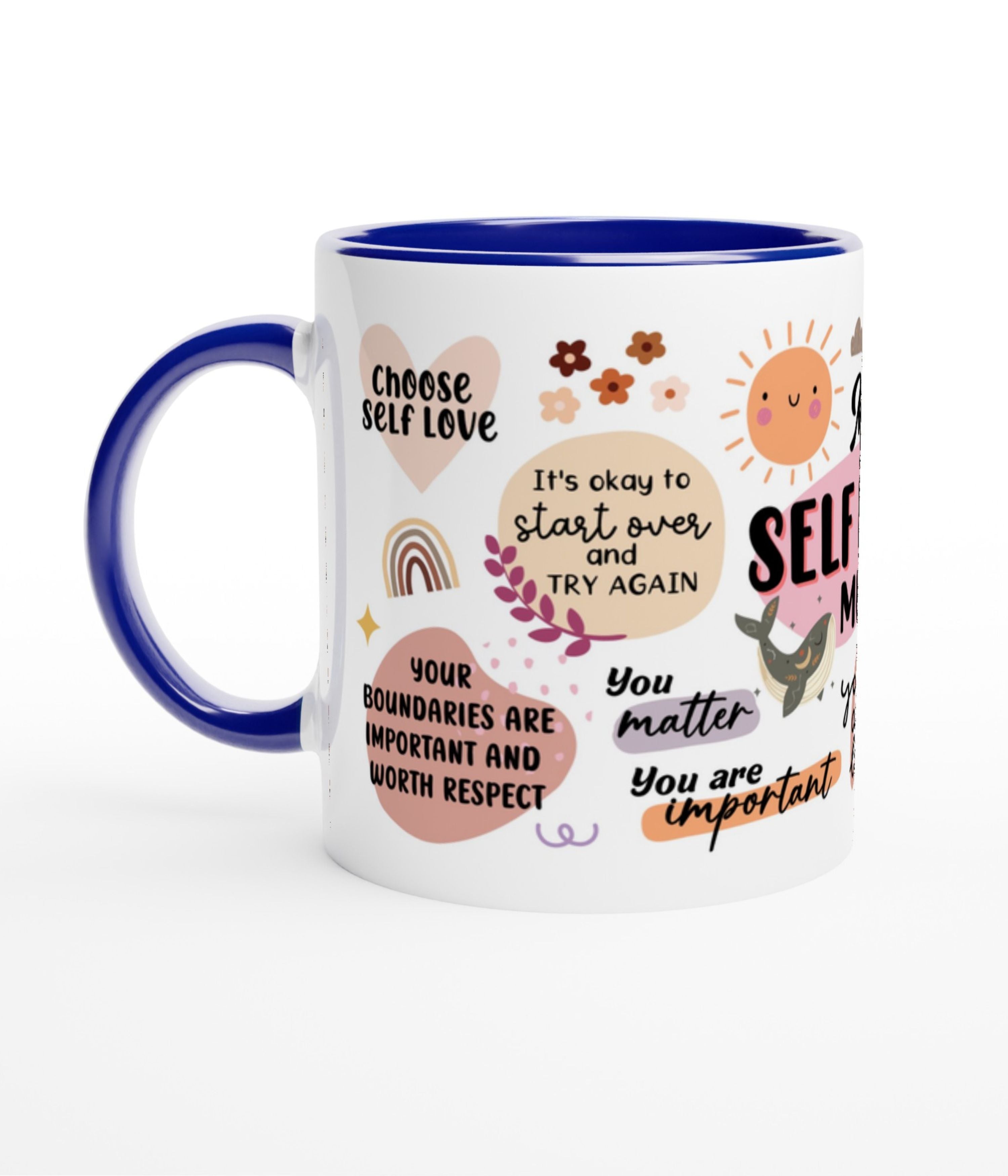 My Self Love White Mug With Colour Inside