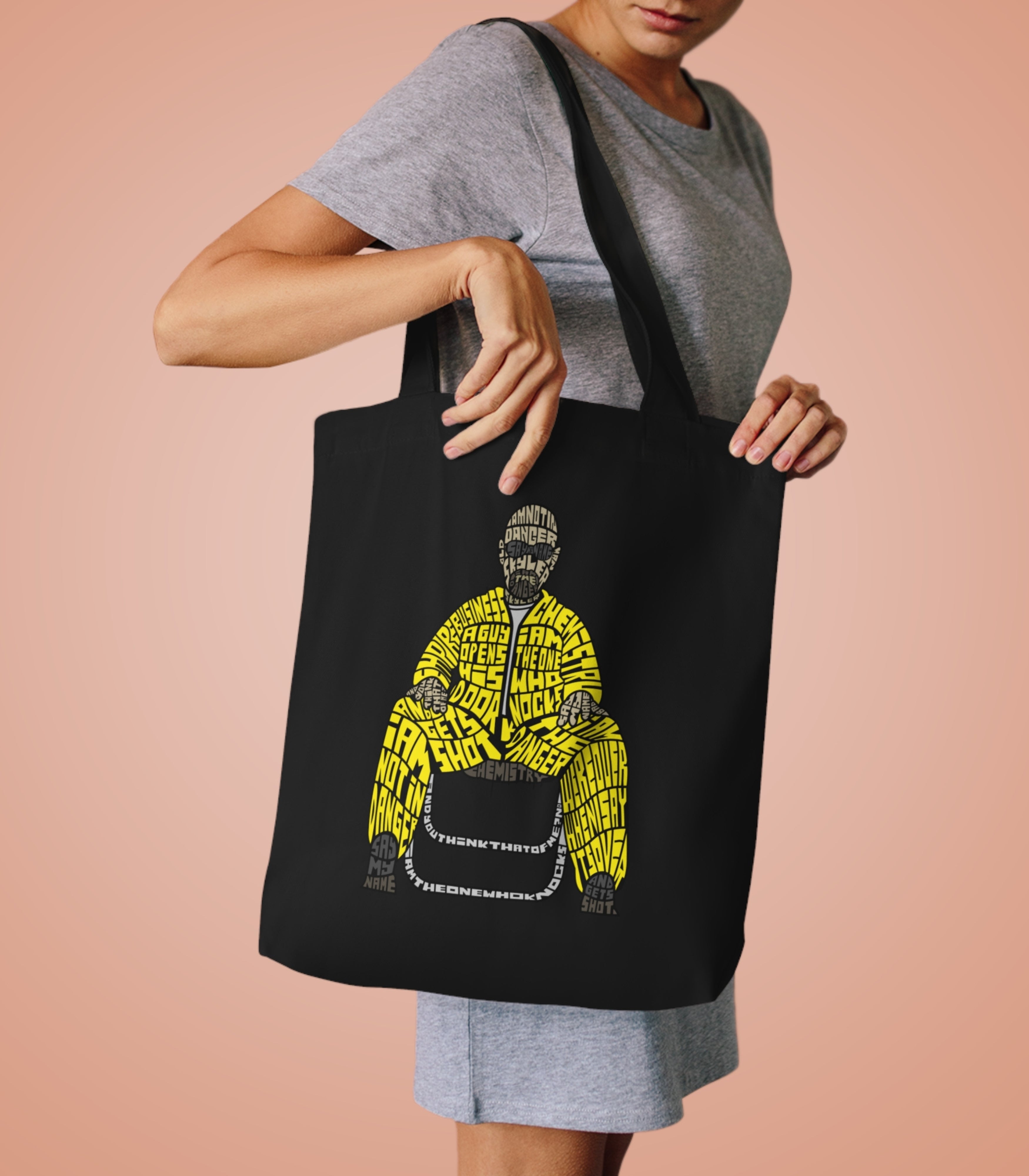 I Am the Danger Breaking Bad Typography Tote Bag