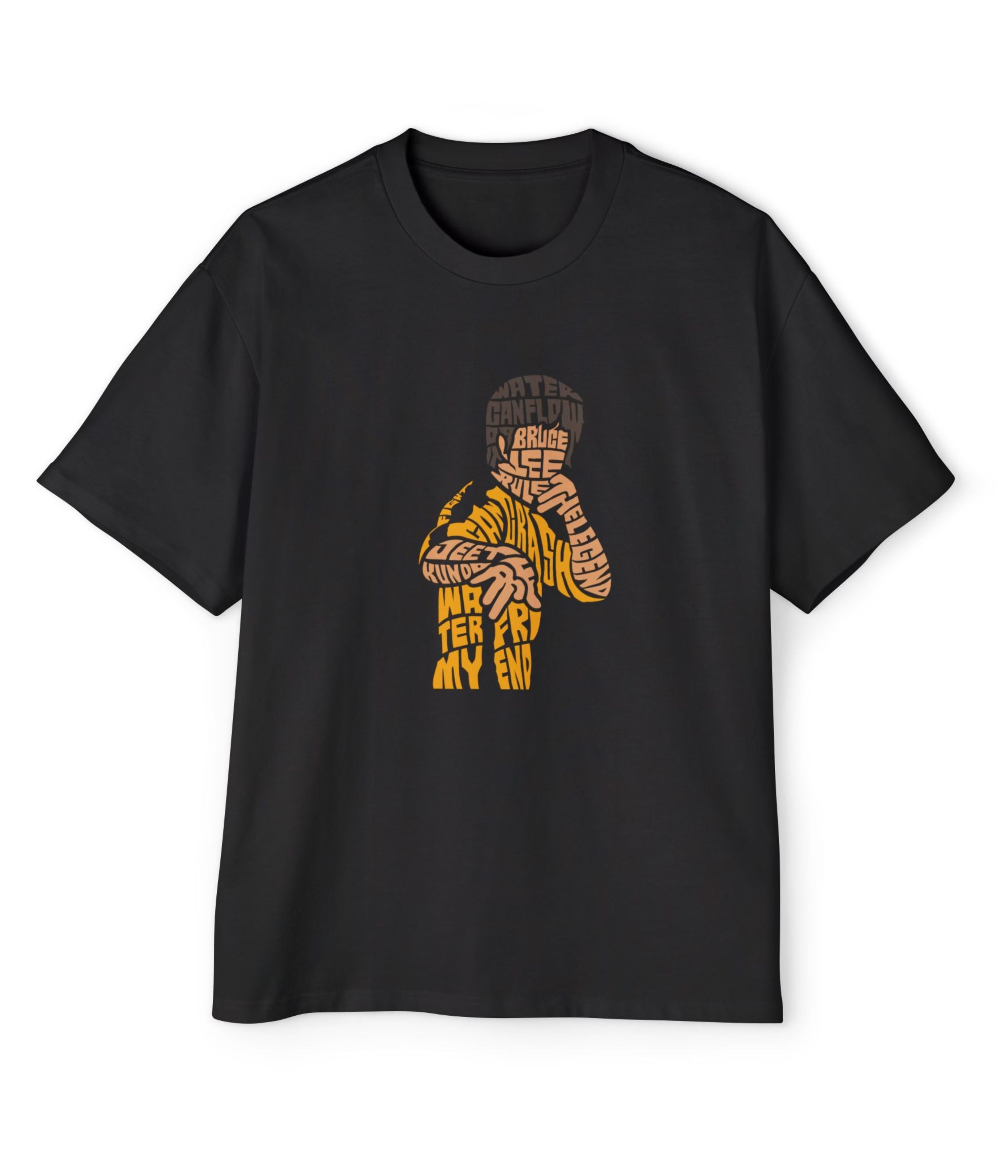 Bruce Lee Typography Men's Oversized Tee