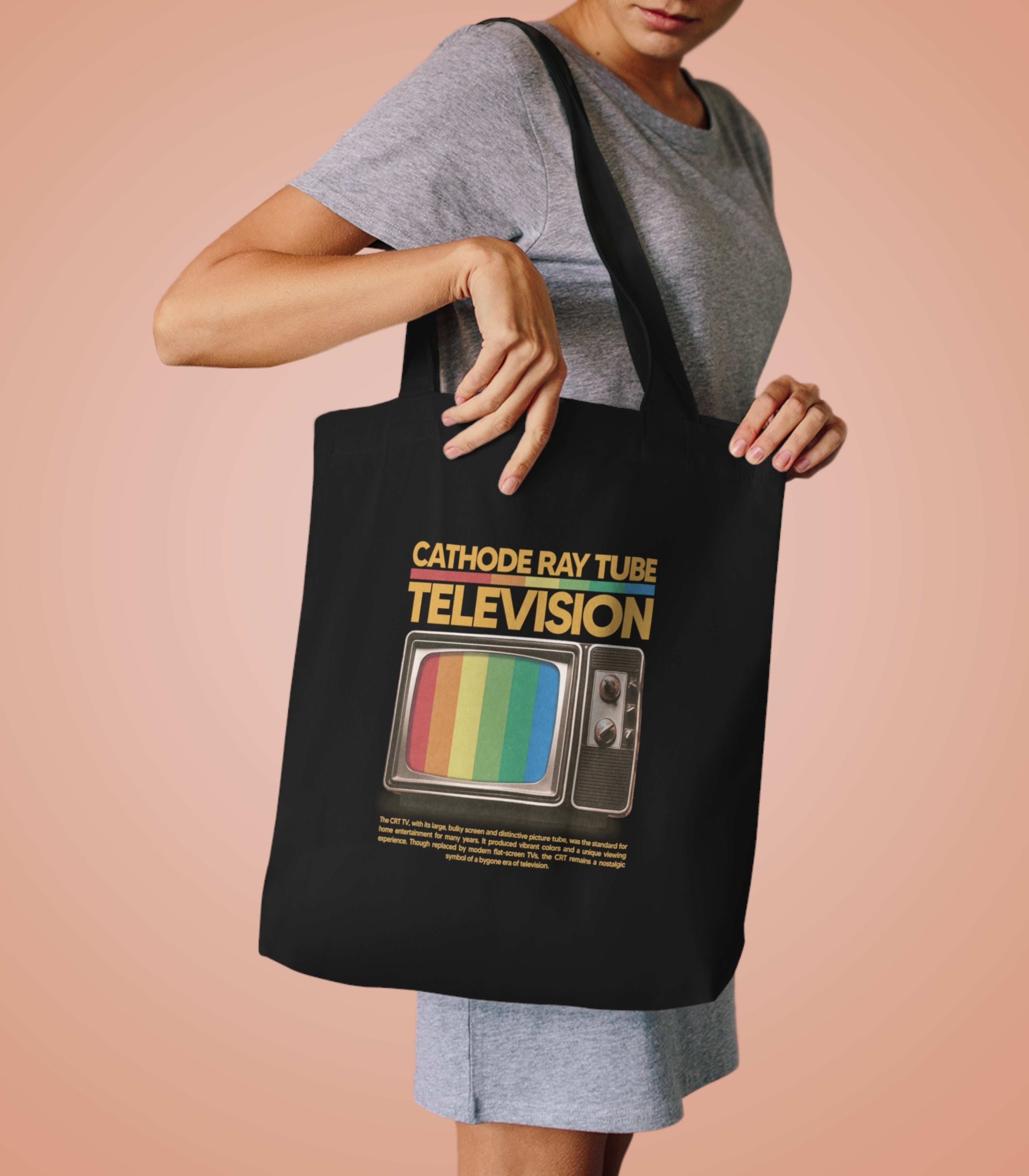 Vintage CRT TV Tote Bag
