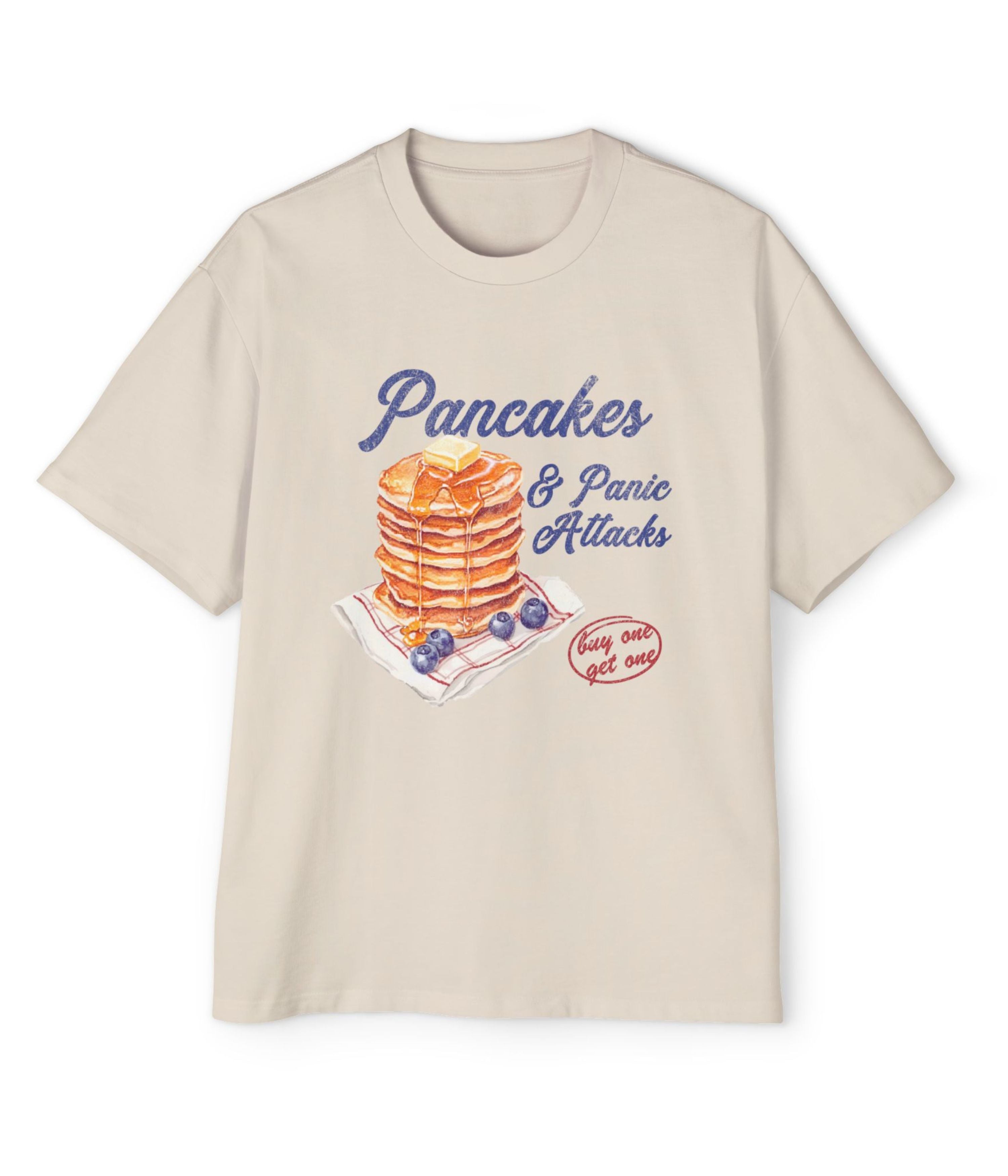 Pancakes Panic Men's Oversized Tee