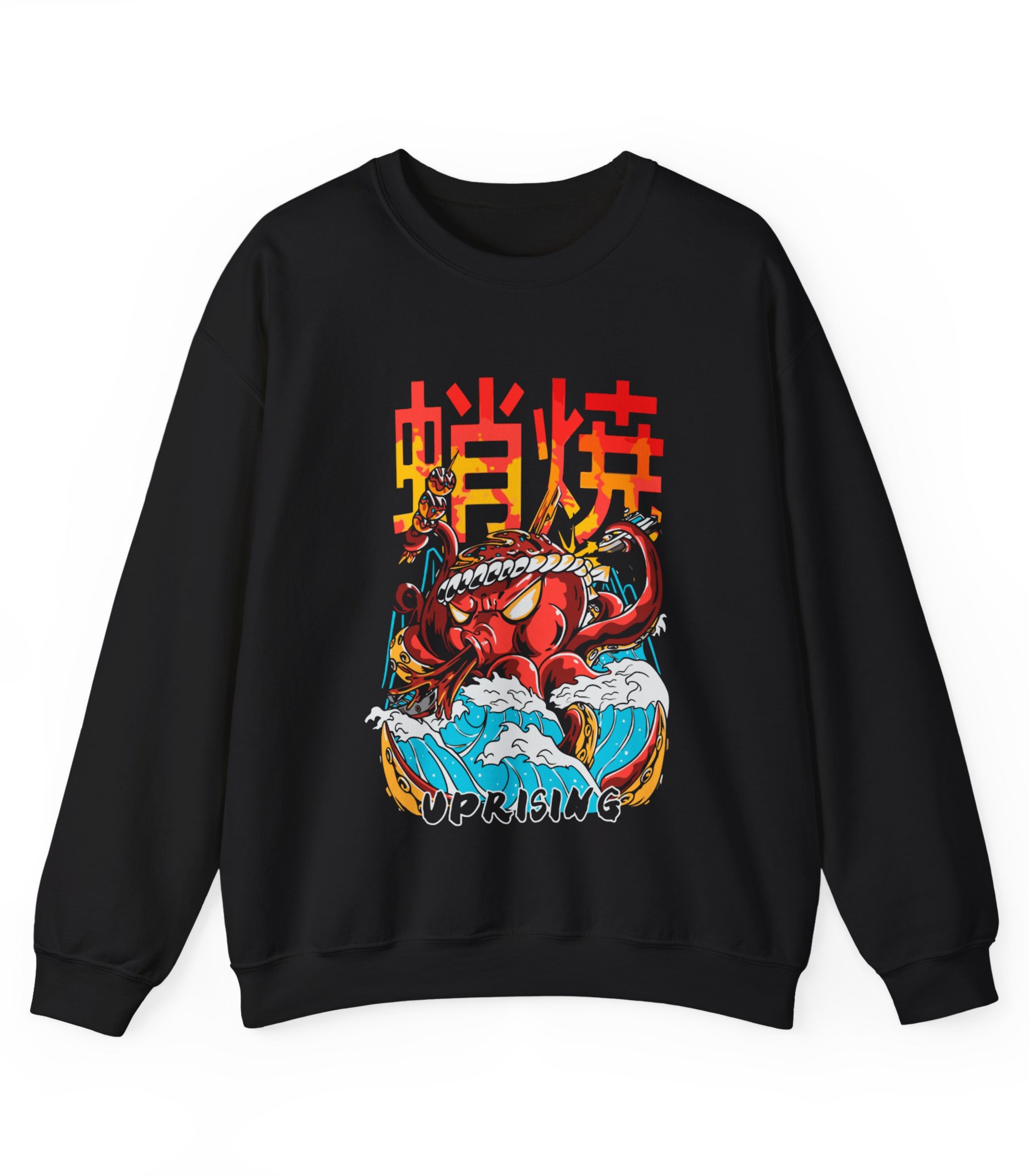Uprising Octopus: Retro Japanese Sweatshirt