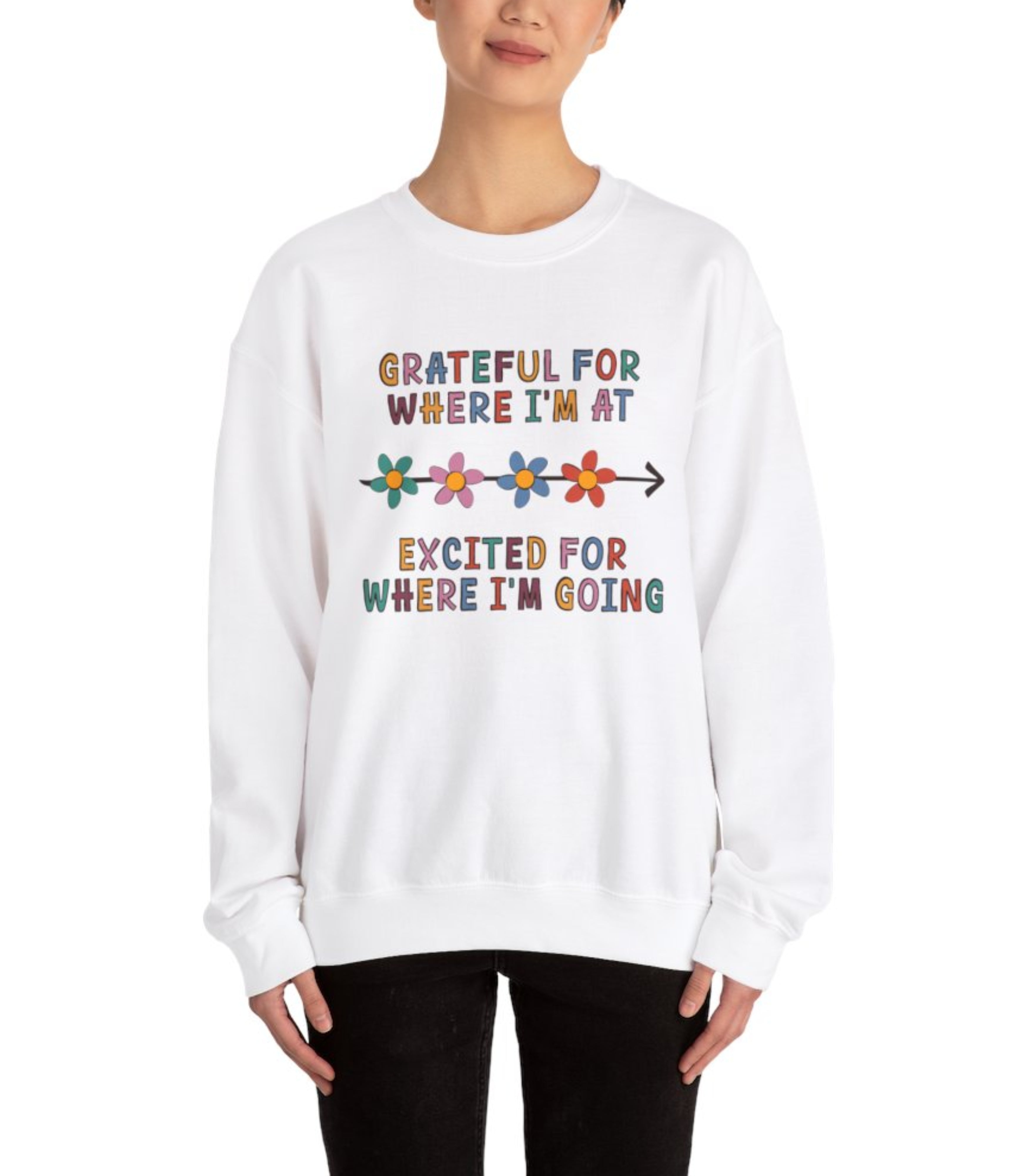 Grateful For Where I'm At, Excited For Where I'm Going Tee Sweatshirt