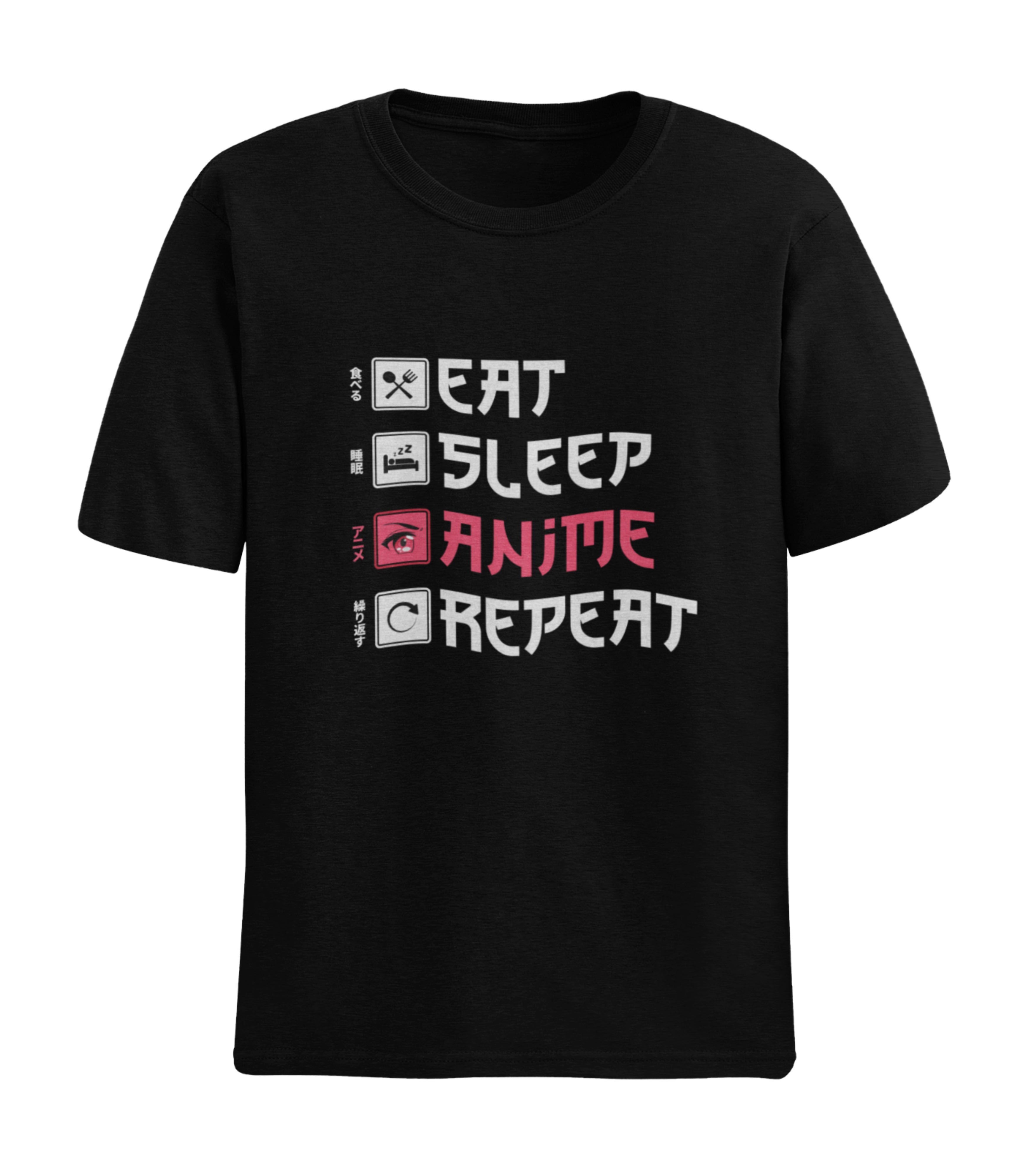 Eat Sleep Anime Repeat T-Shirt