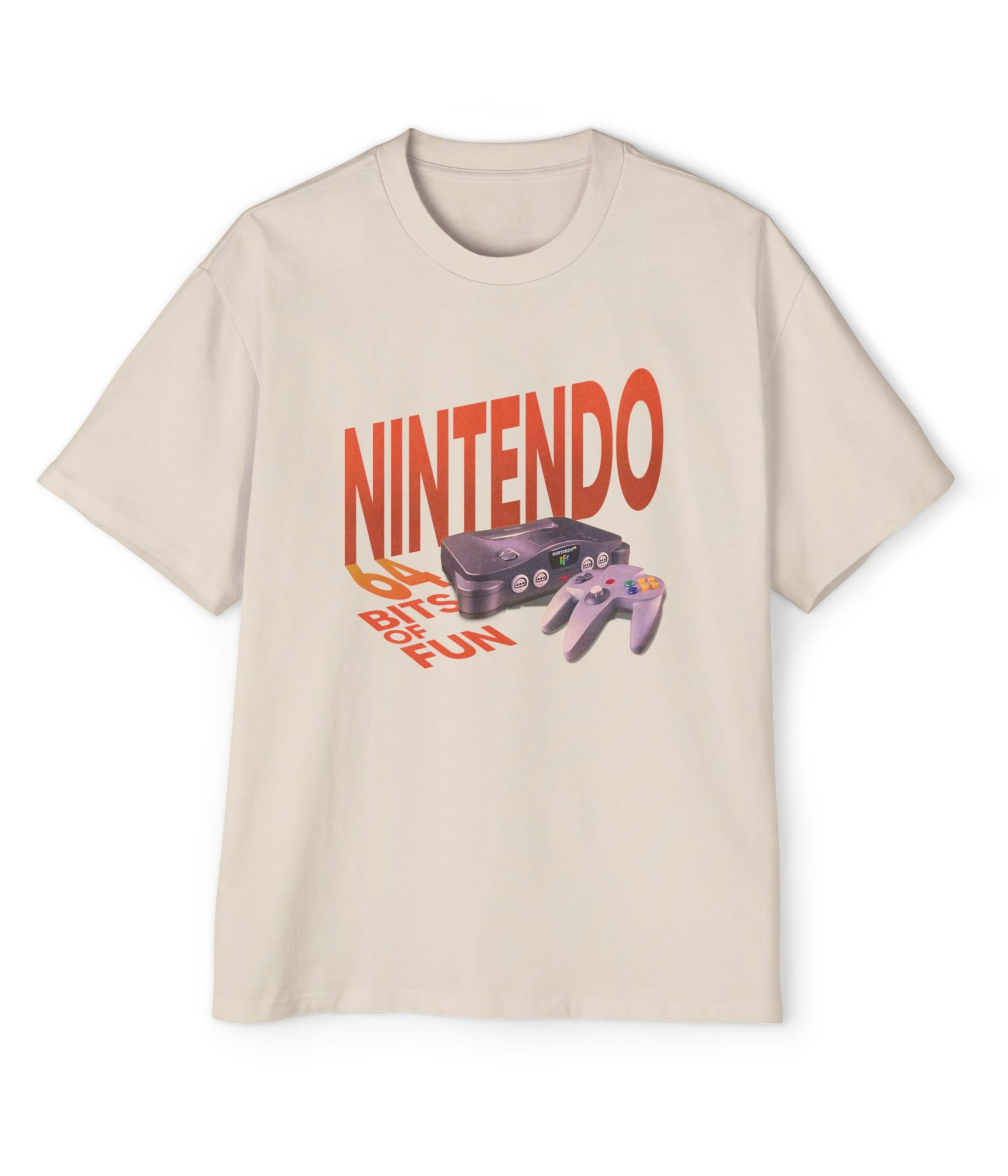 N64 Bits Of Fun Men's Oversized Tee
