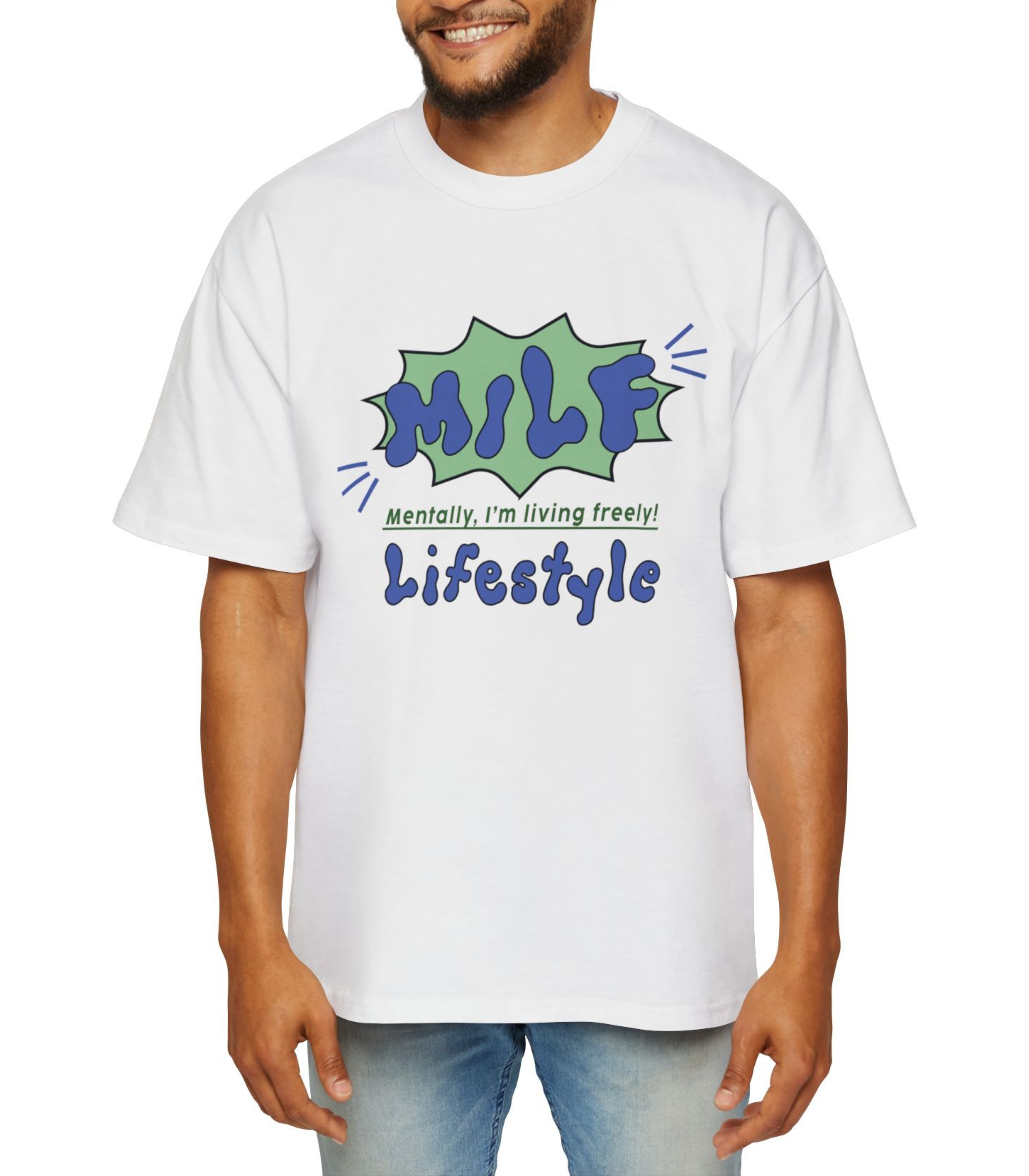 Mentally I'm living Freely Men's Oversized Tee