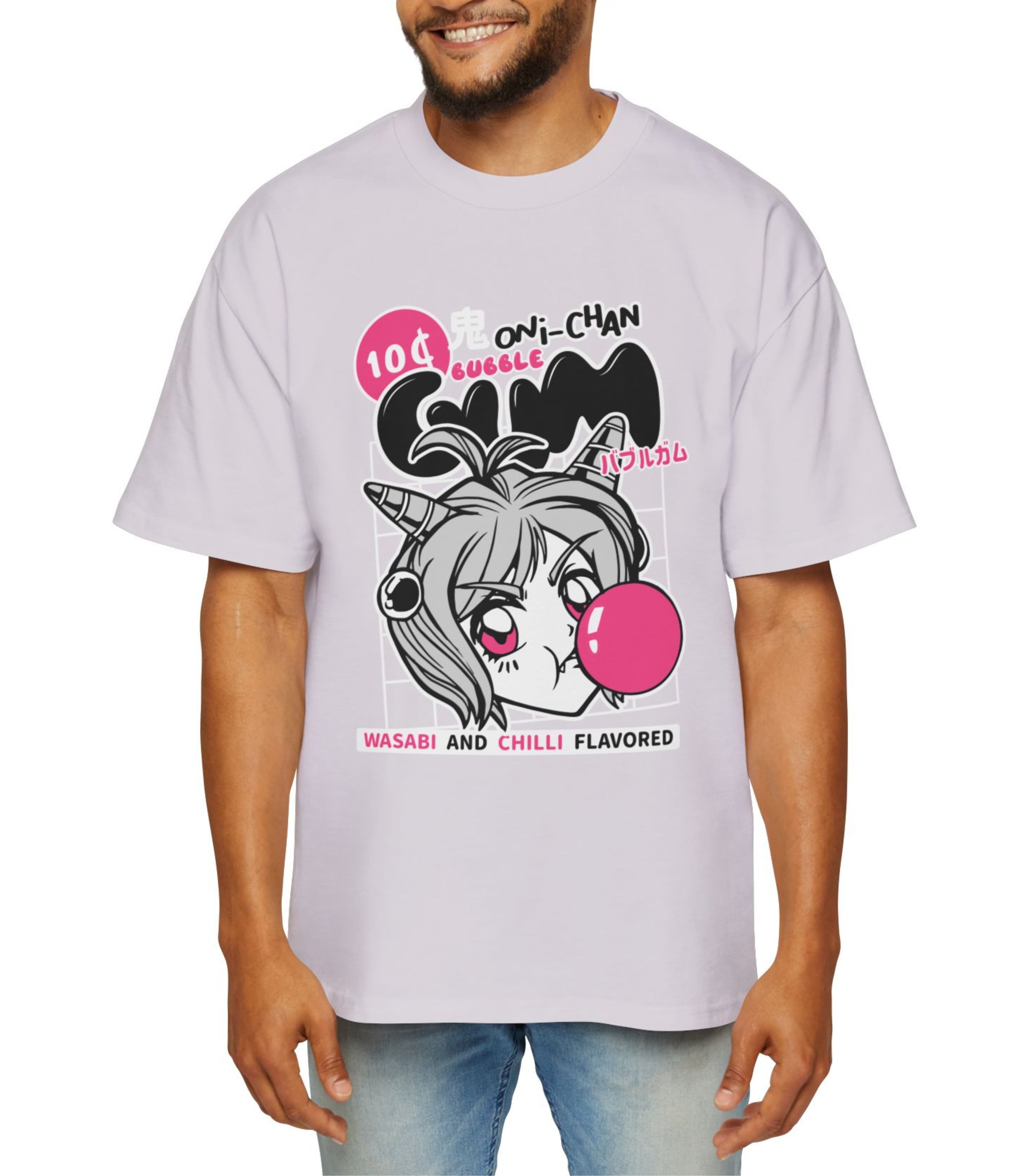 Oni Chan Bubble Wasabi And Chilli Flavored Men's Oversized Tee