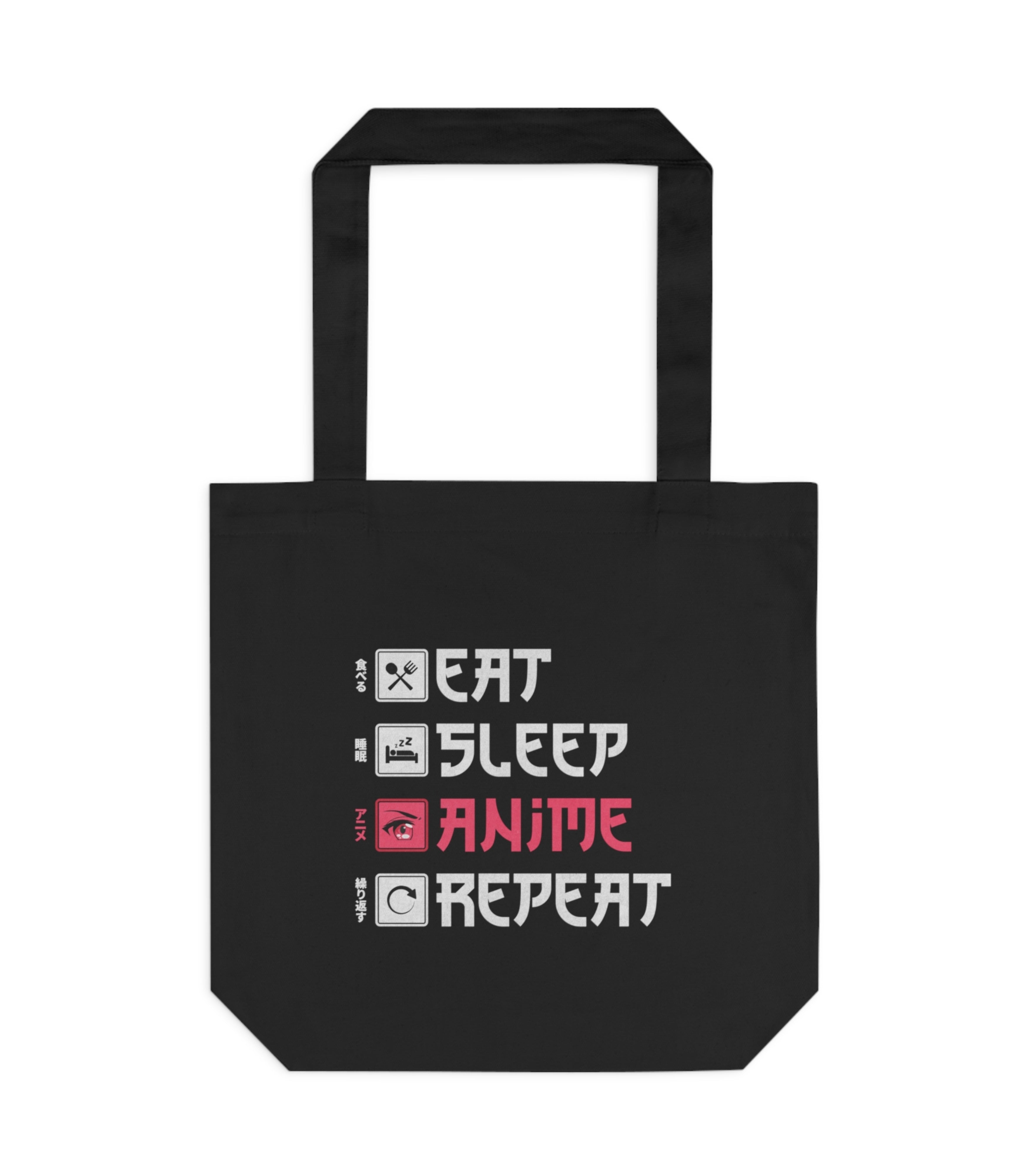 Eat Sleep Anime Repeat Tote Bag