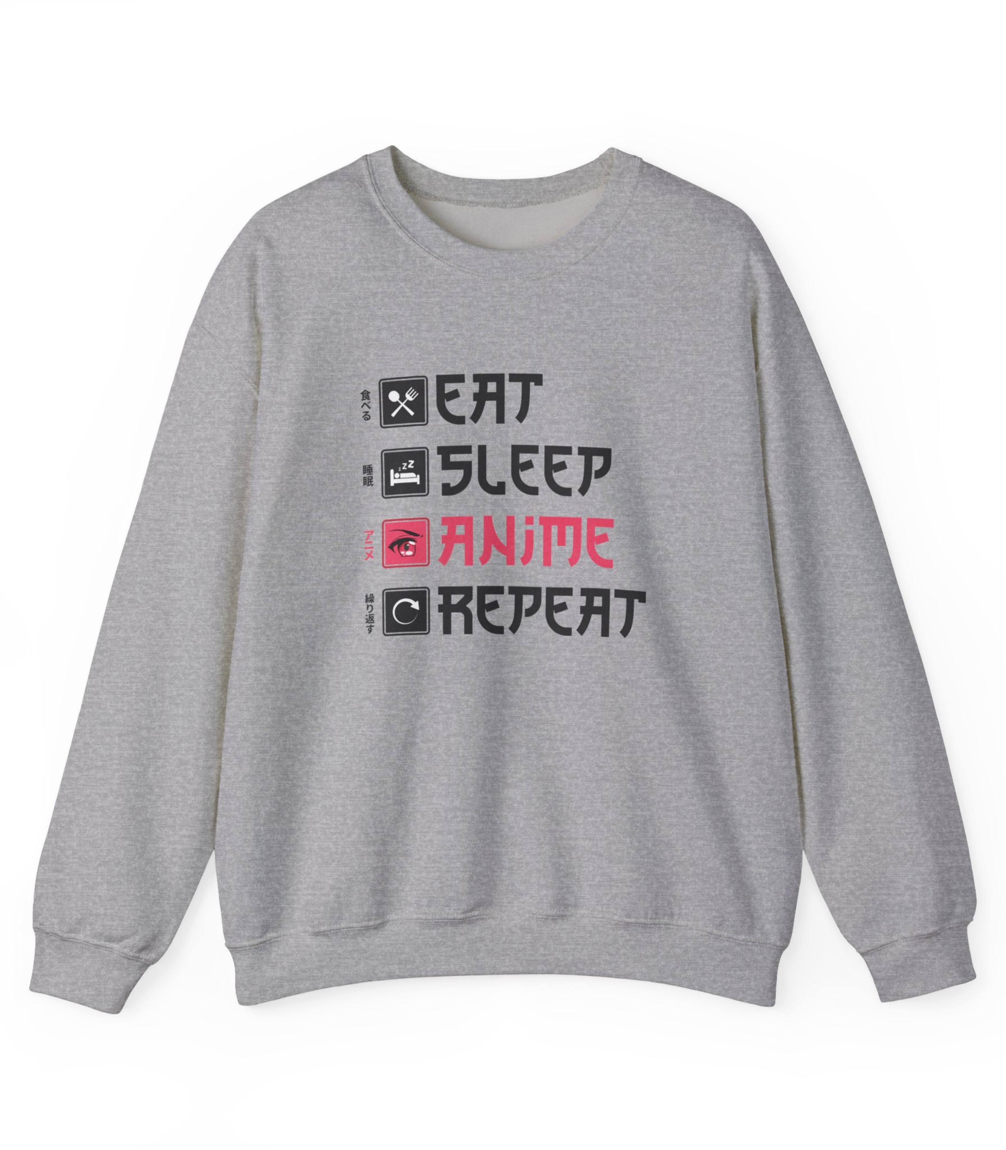 Eat Sleep Anime Repeat Sweatshirt