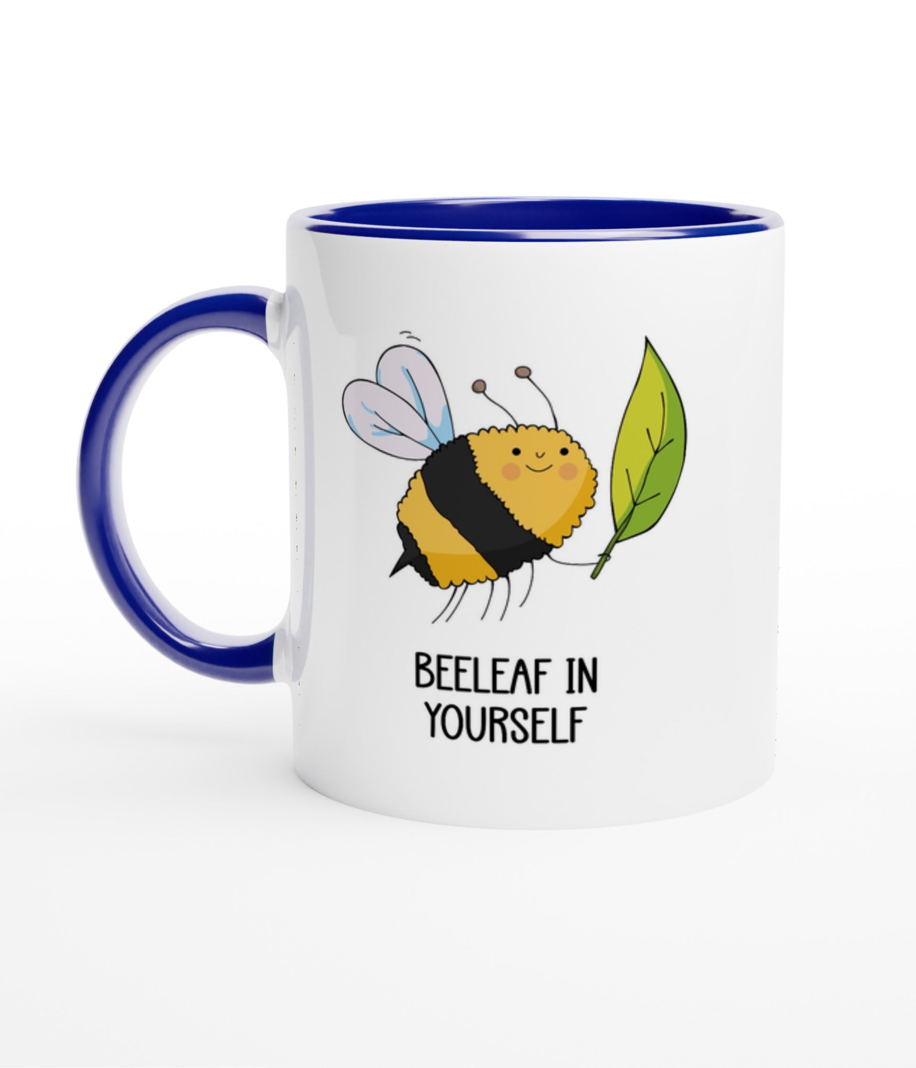Beeleaf In Yourself White Mug with Colour Inside