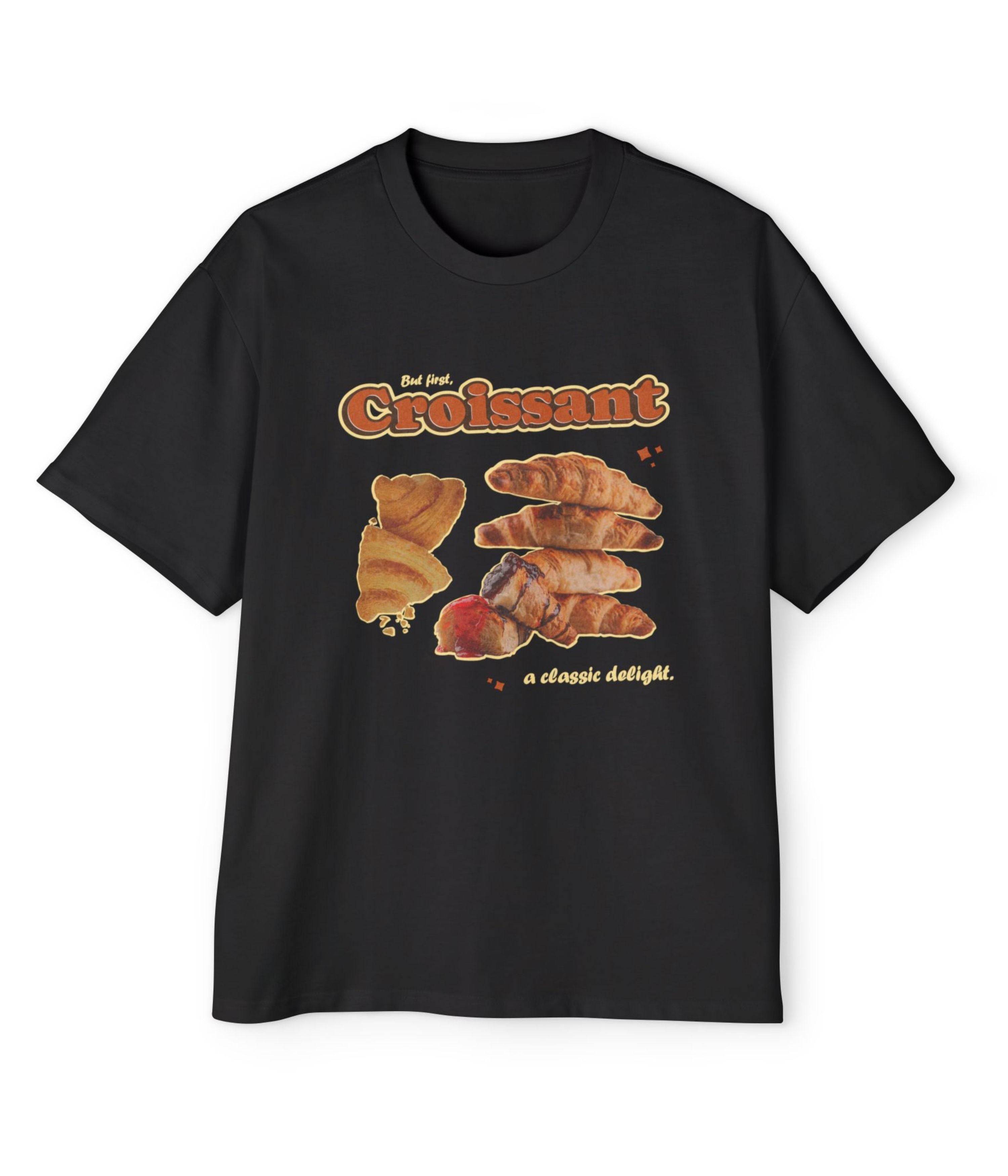 But First Croissant A Classic Delight Men's Oversized Tee