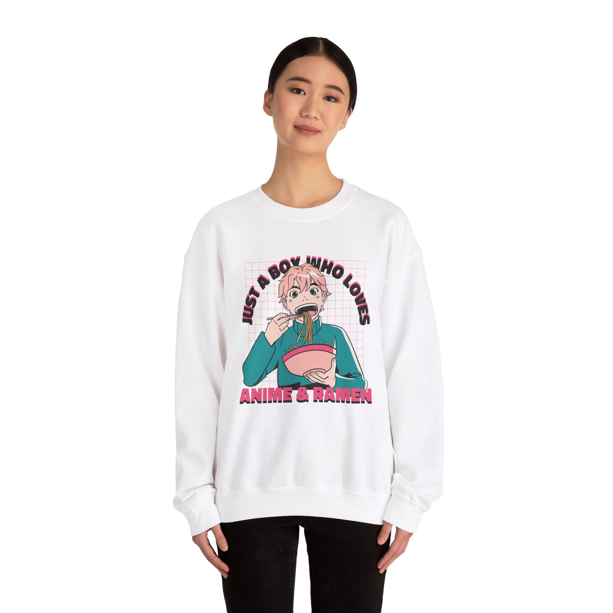 Just A Boy Who loves Anime and Ramen Sweatshirt