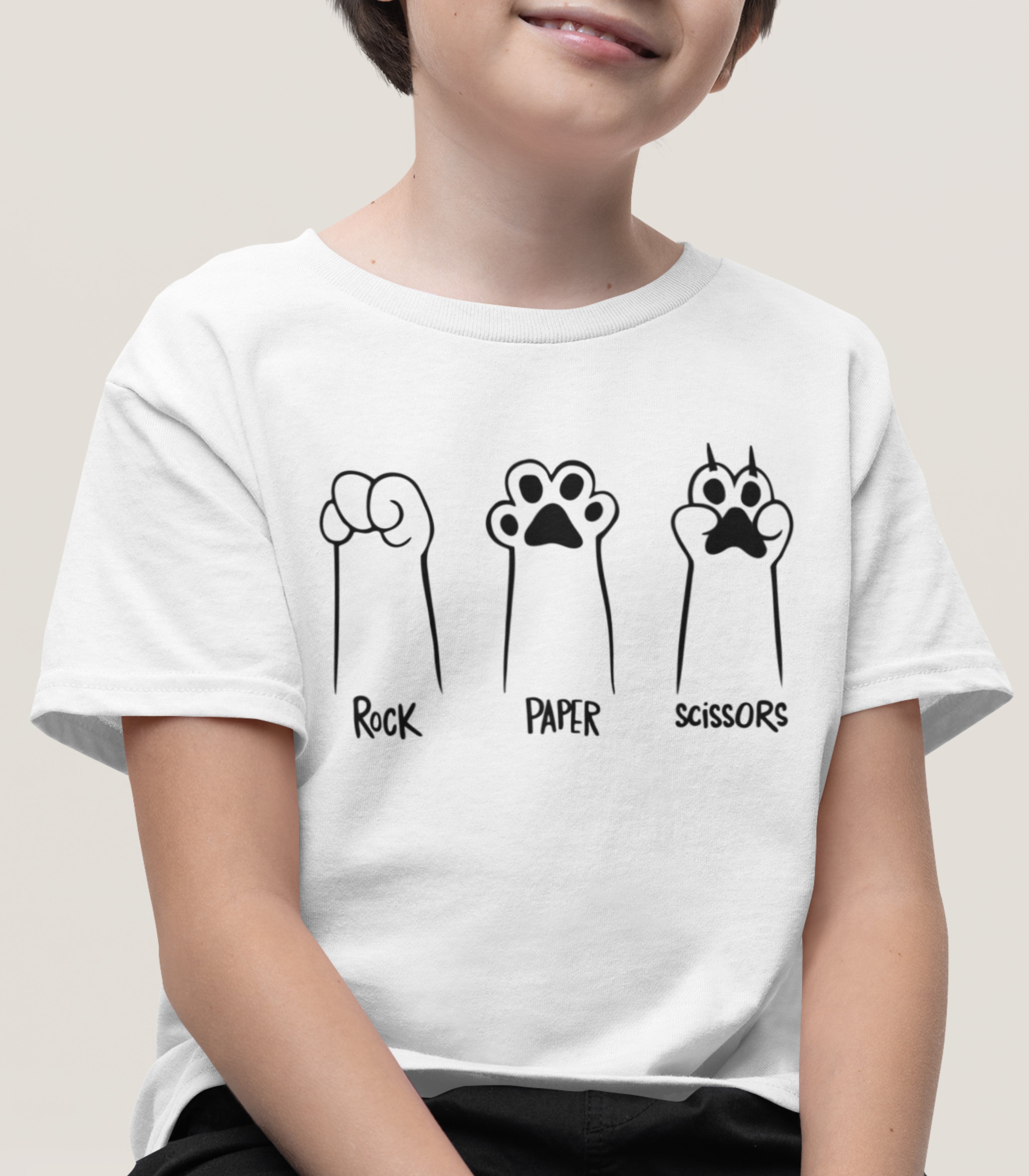 Cat Paws Mono Kids Tee