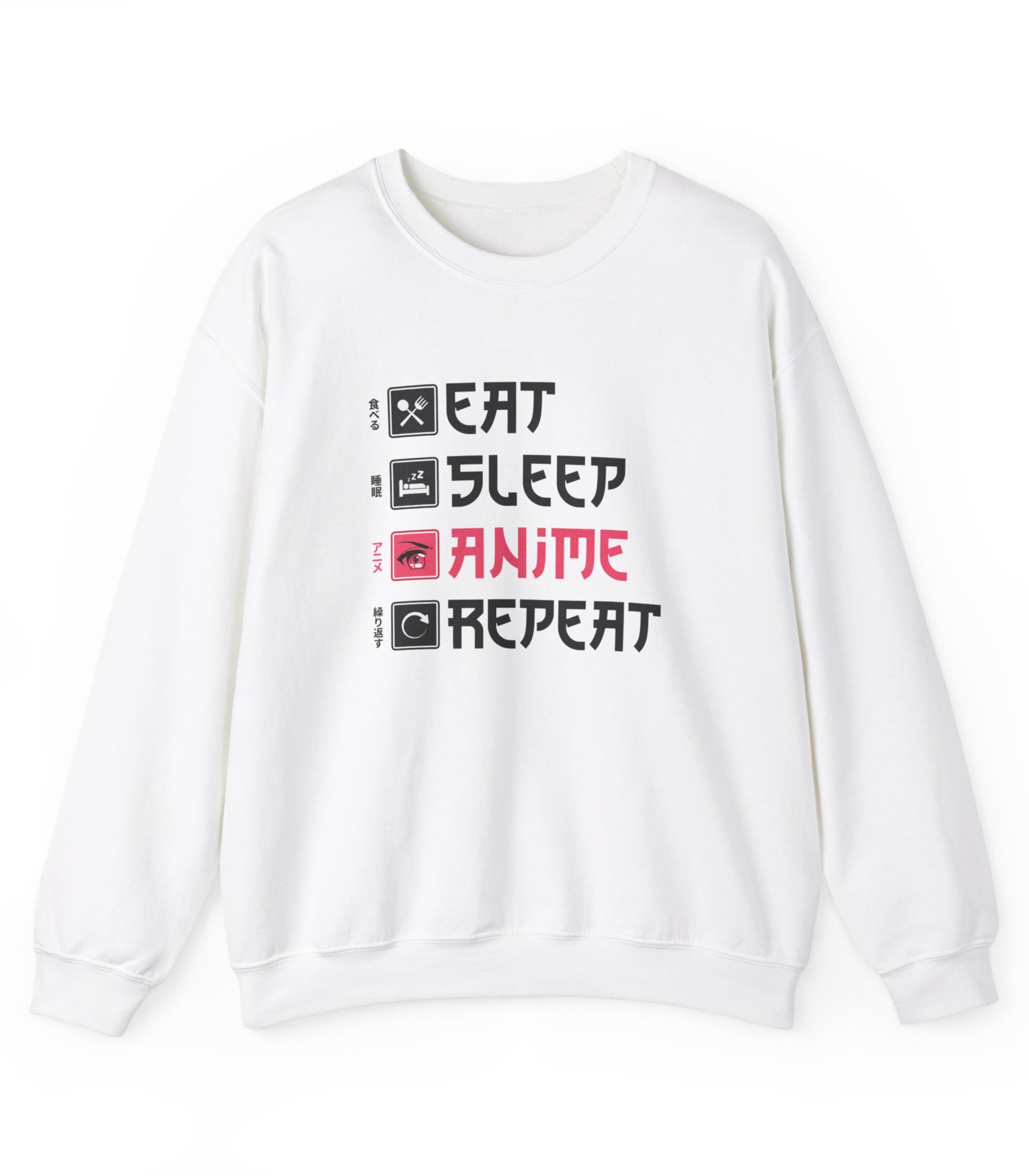 Eat Sleep Anime Repeat Sweatshirt