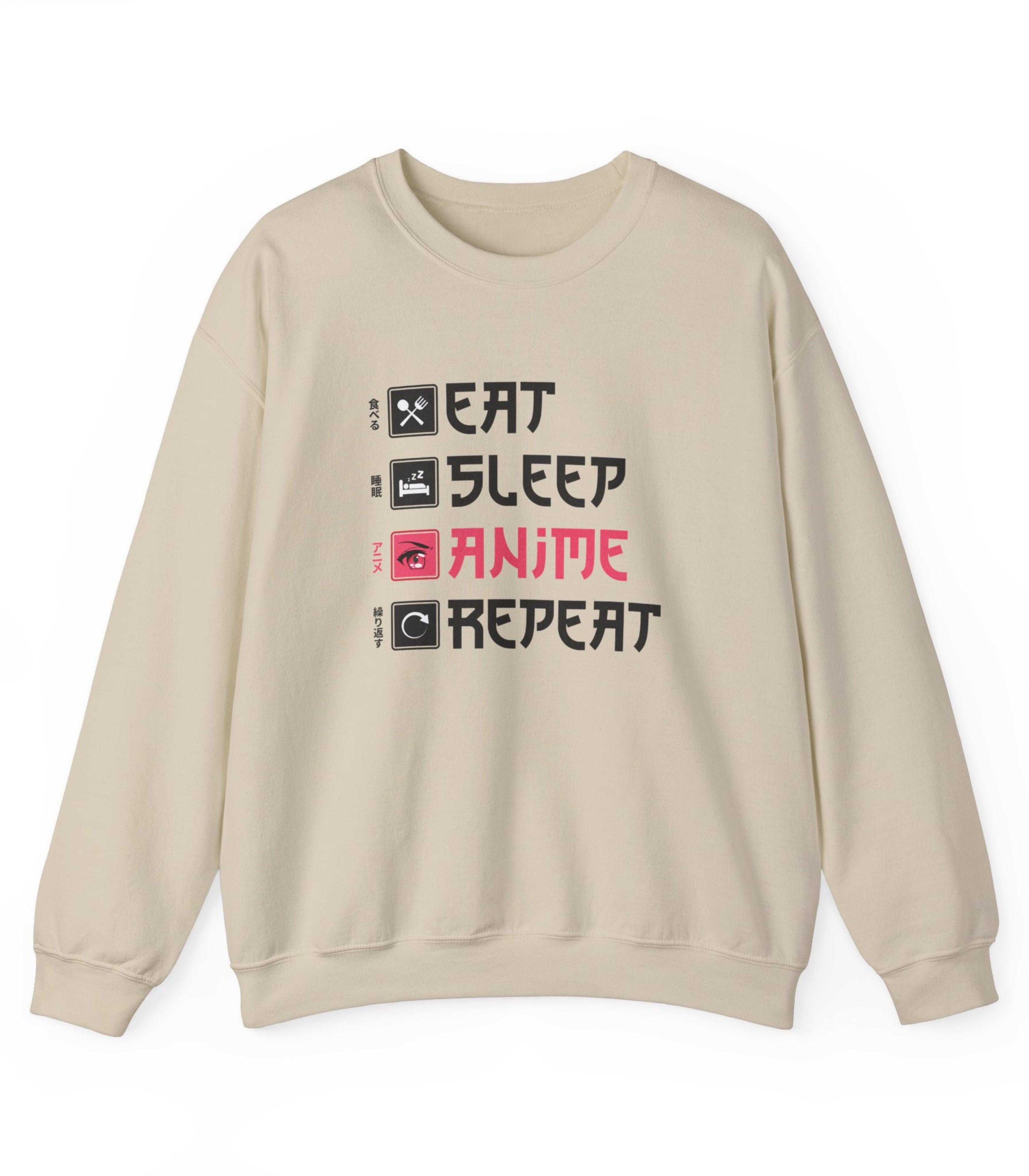Eat Sleep Anime Repeat Sweatshirt