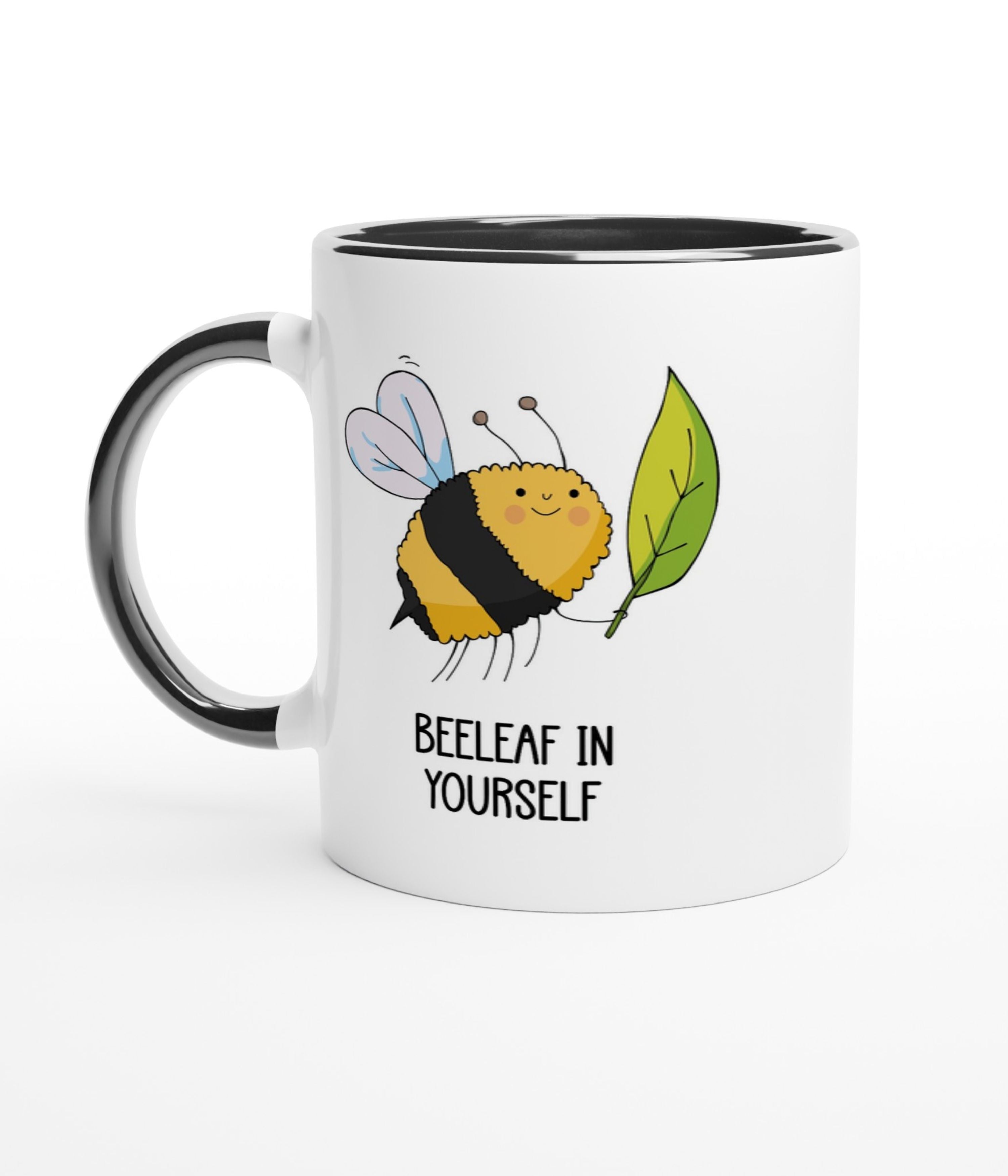 Beeleaf In Yourself White Mug with Colour Inside