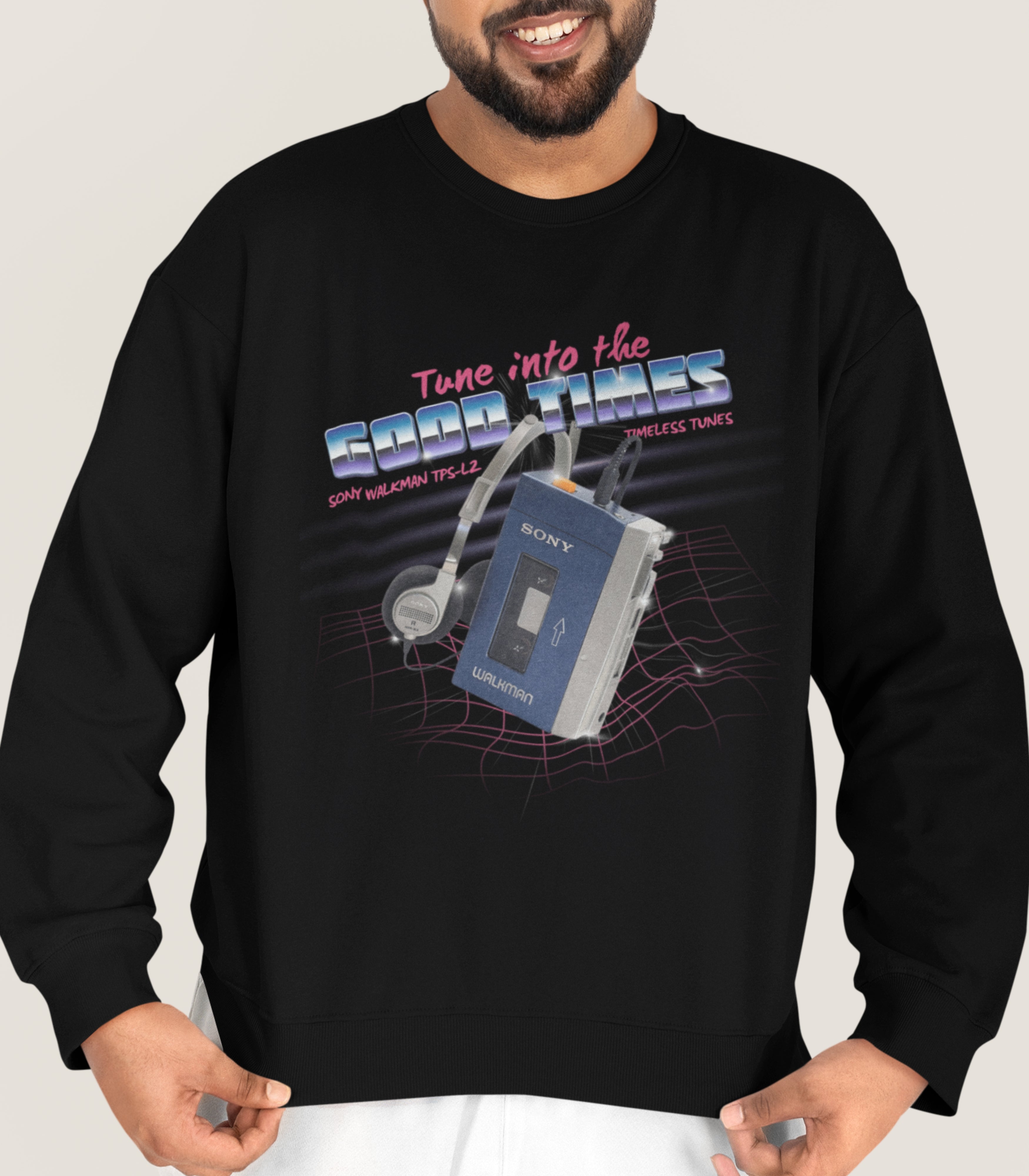 Retro walkman Tune into the good times Sweatshirt