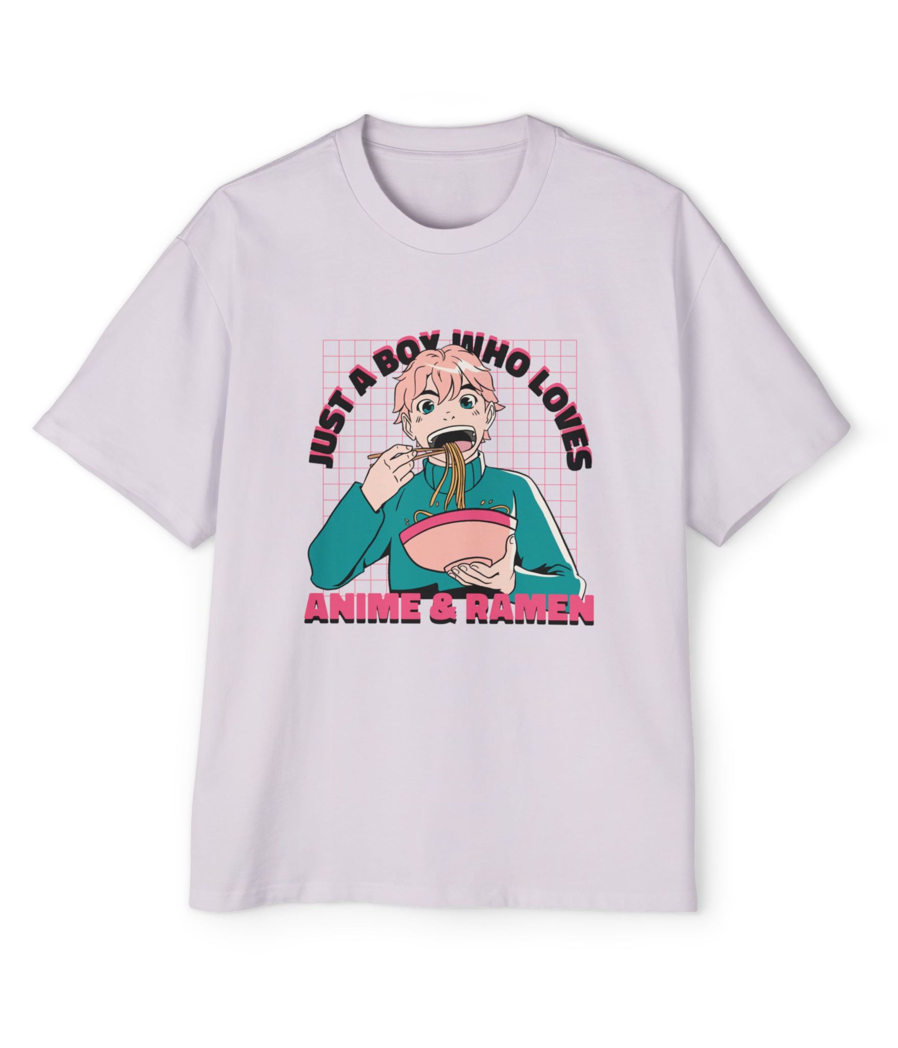 Just A Boy Who loves Anime And Ramen Men's Oversized Tee