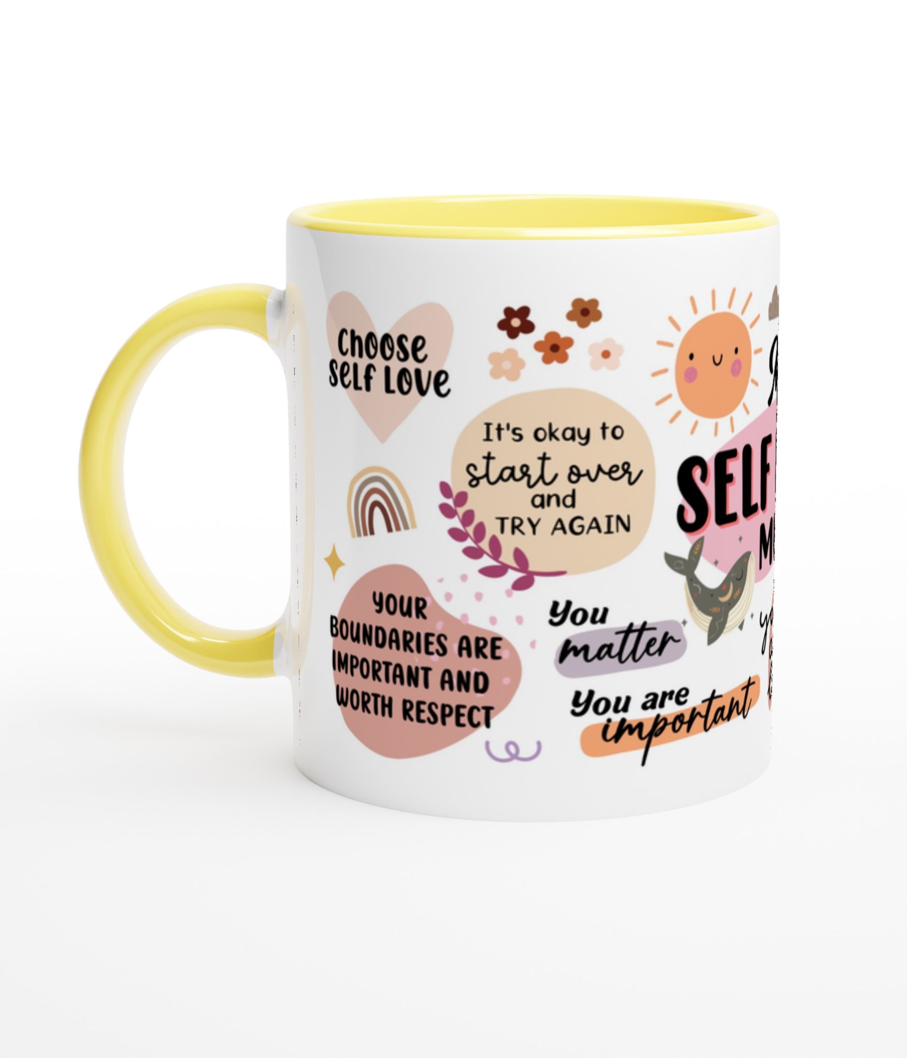 My Self Love White Mug With Colour Inside