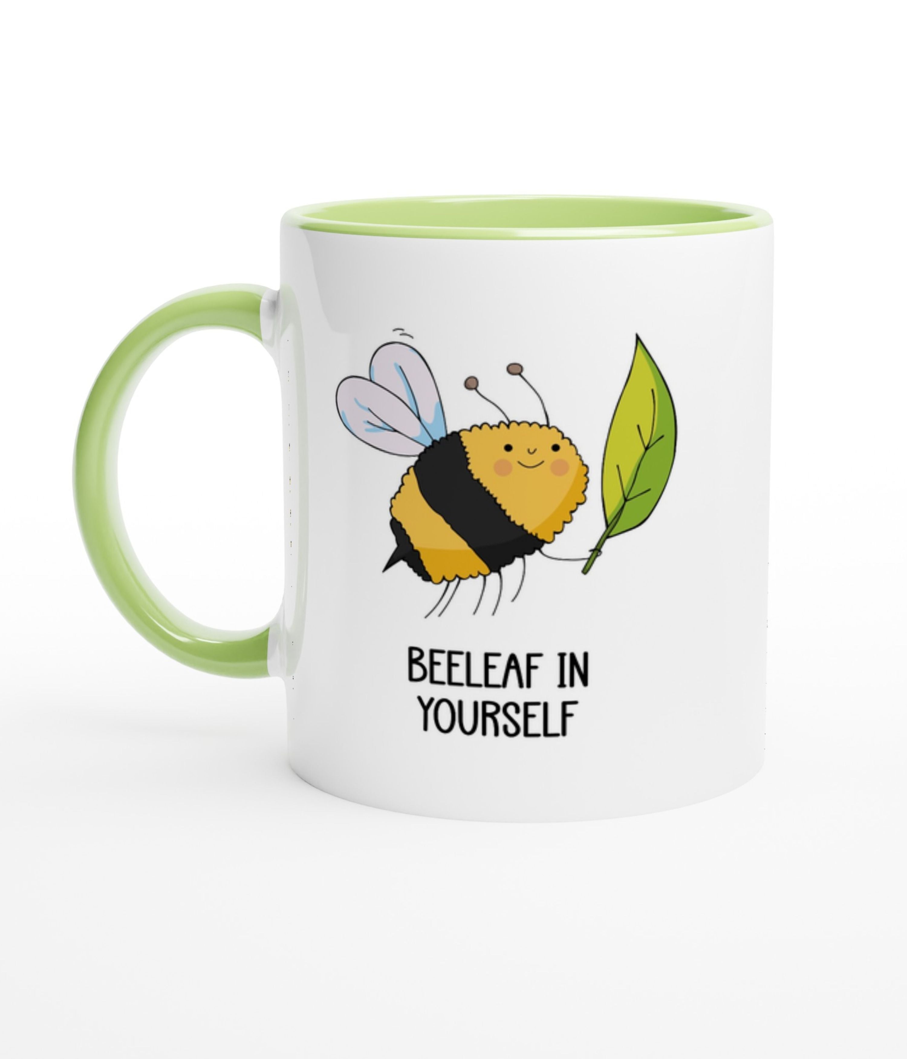 Beeleaf In Yourself White Mug with Colour Inside