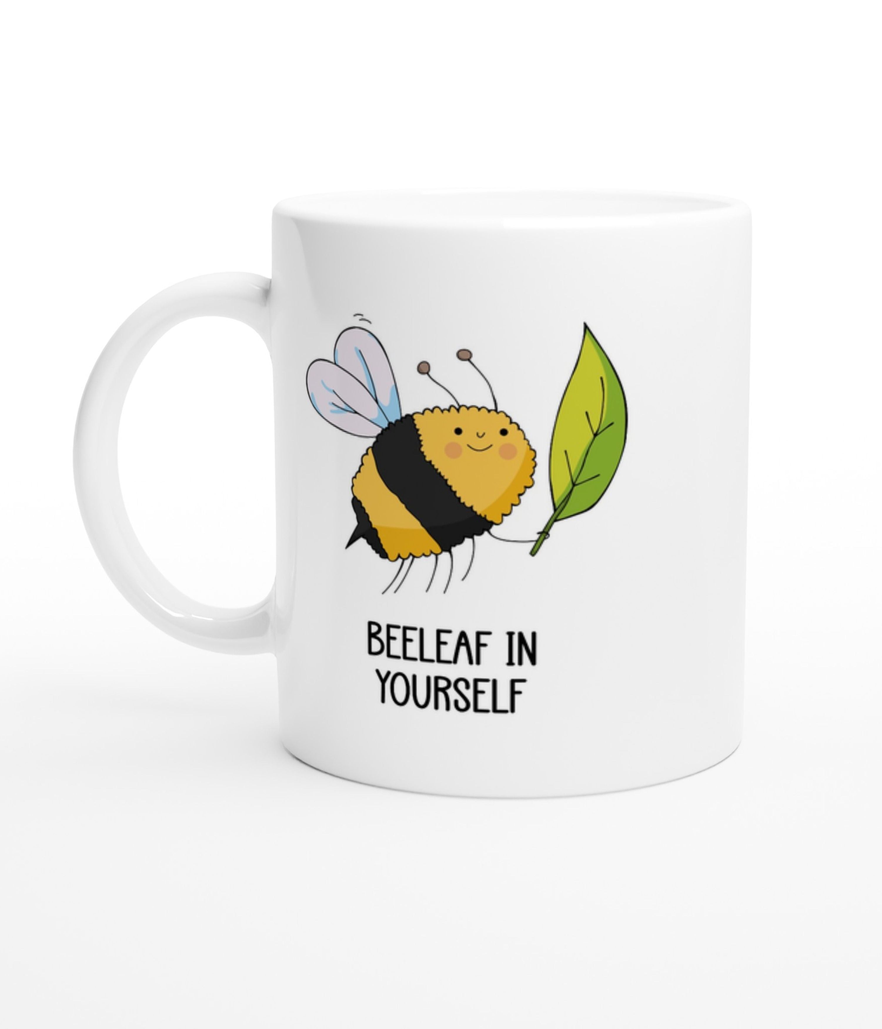 Beeleaf In Yourself White Mug with Colour Inside