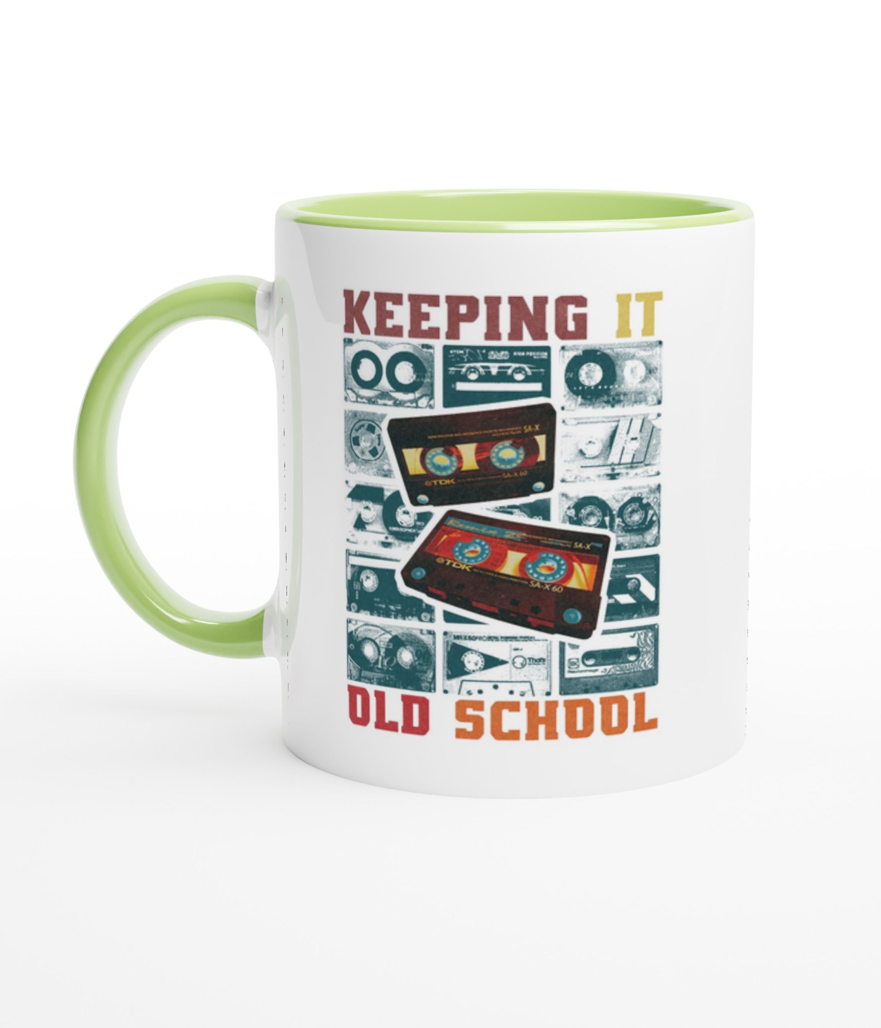 Keep It Old School White Mug With Colour Inside