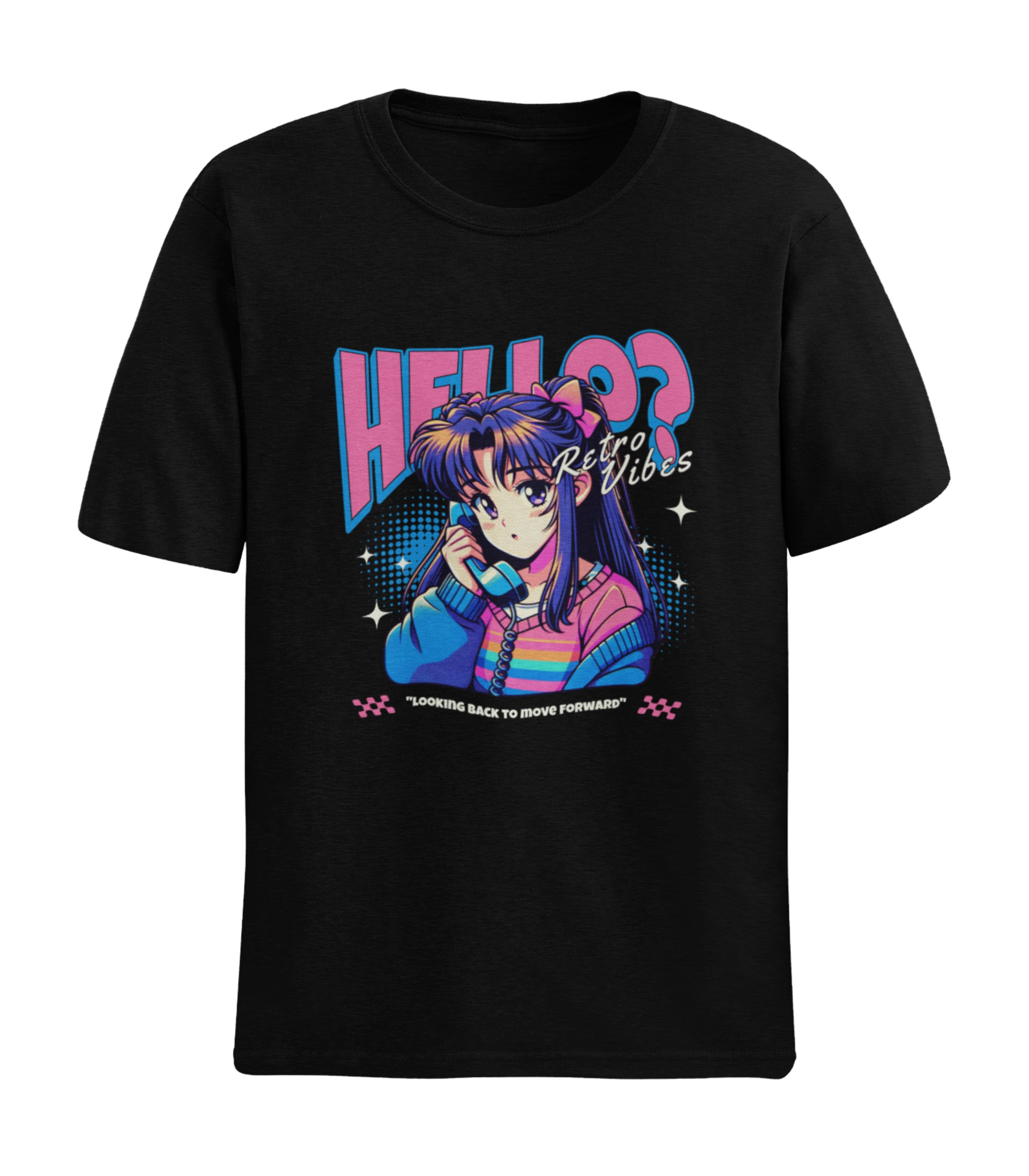 Hello? Retro Vibes Anime T-Shirt
