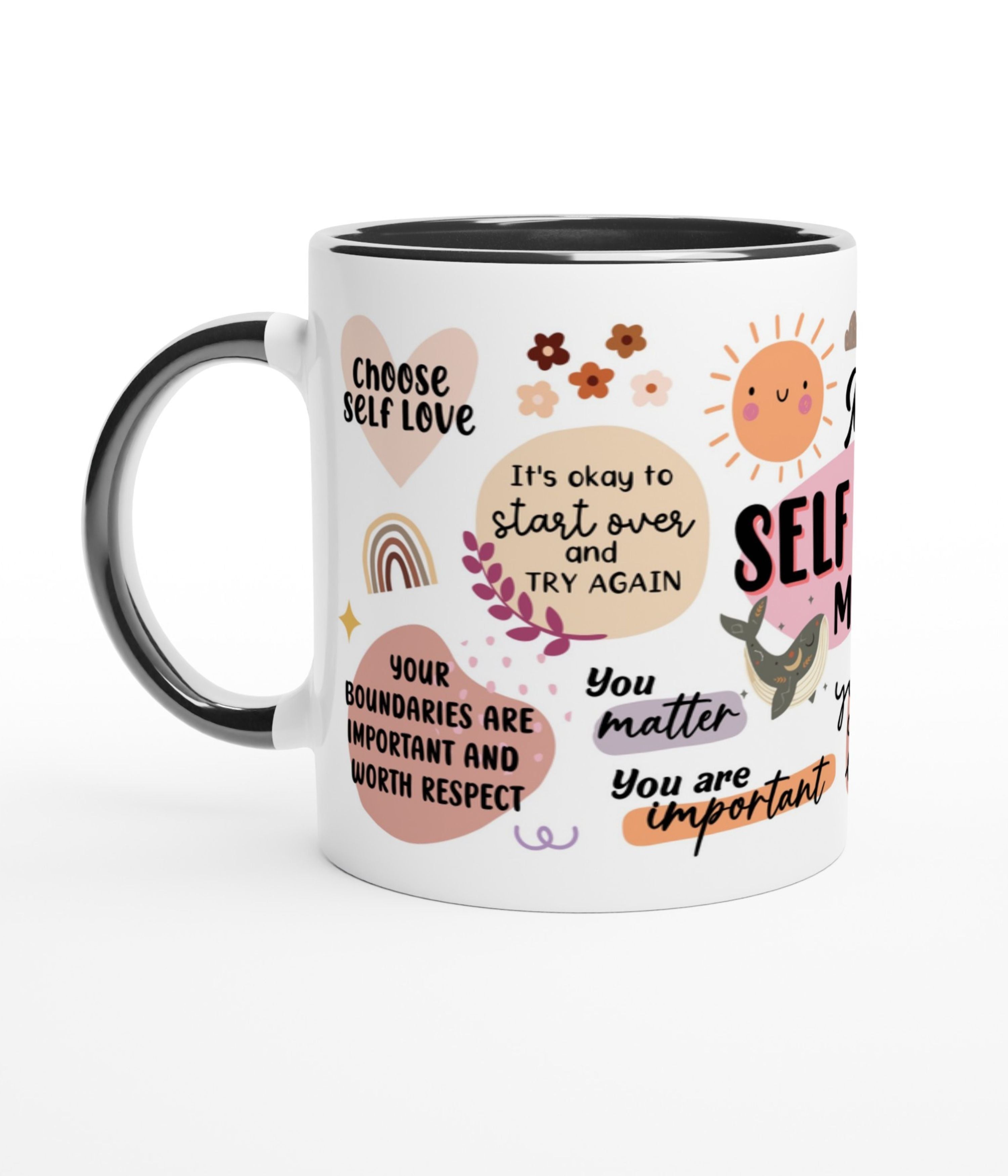 My Self Love White Mug With Colour Inside