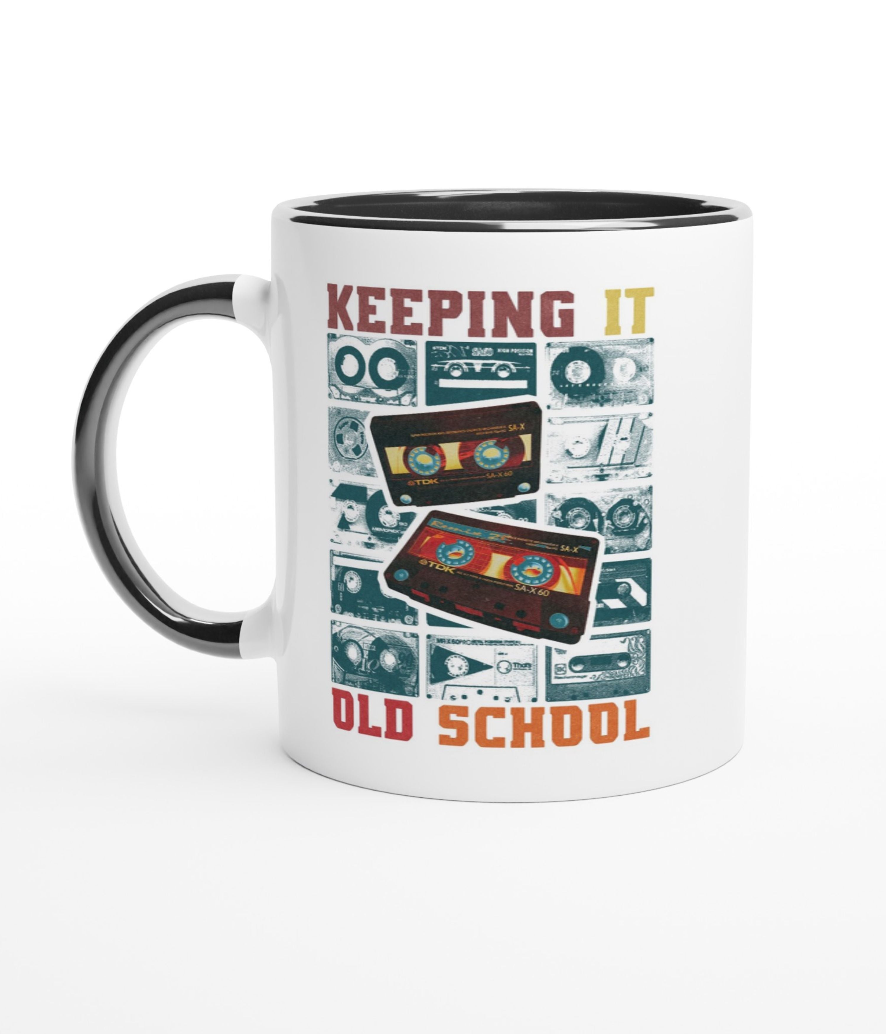 Keep It Old School White Mug With Colour Inside