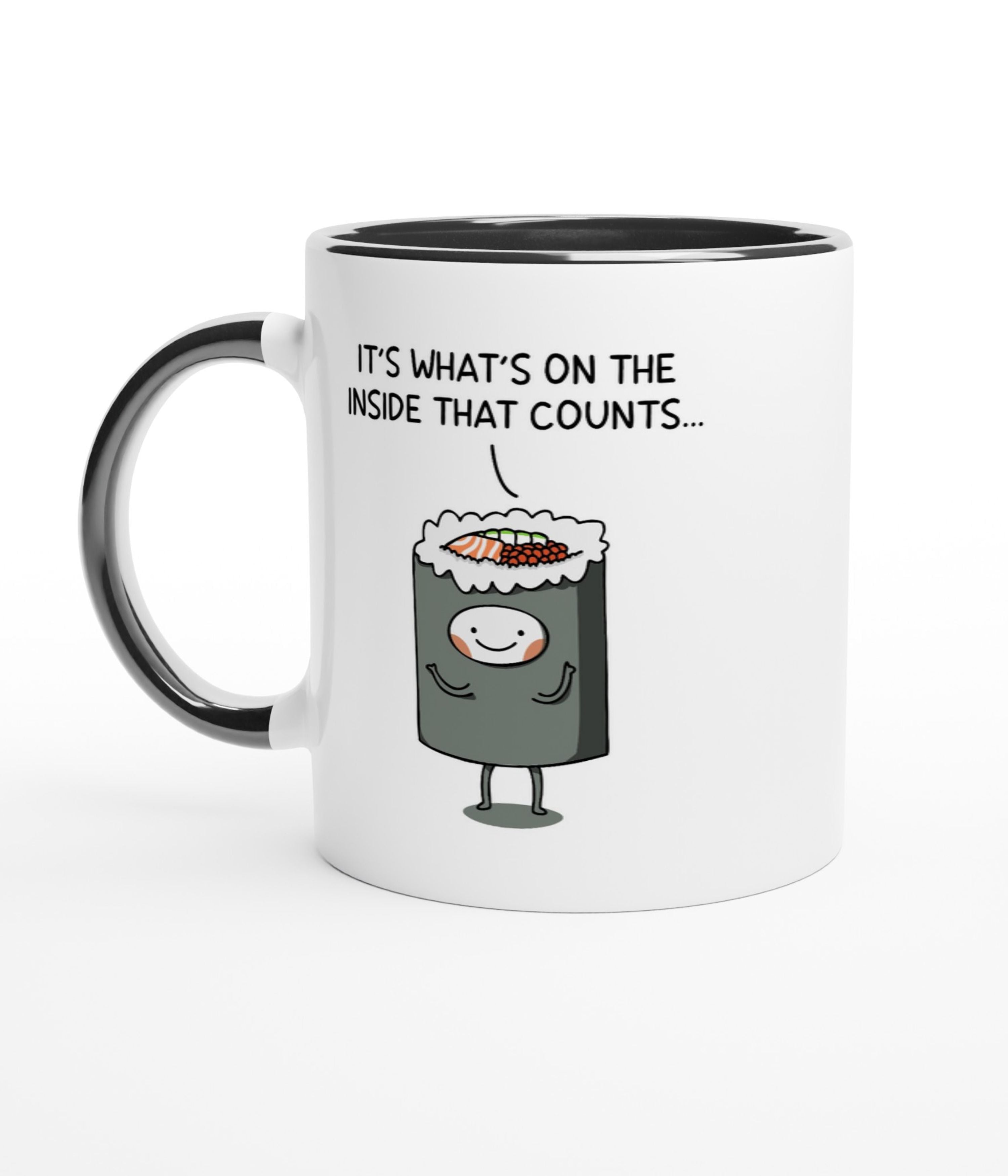 It's What's On The Inside That Counts White Mug With Colour Inside