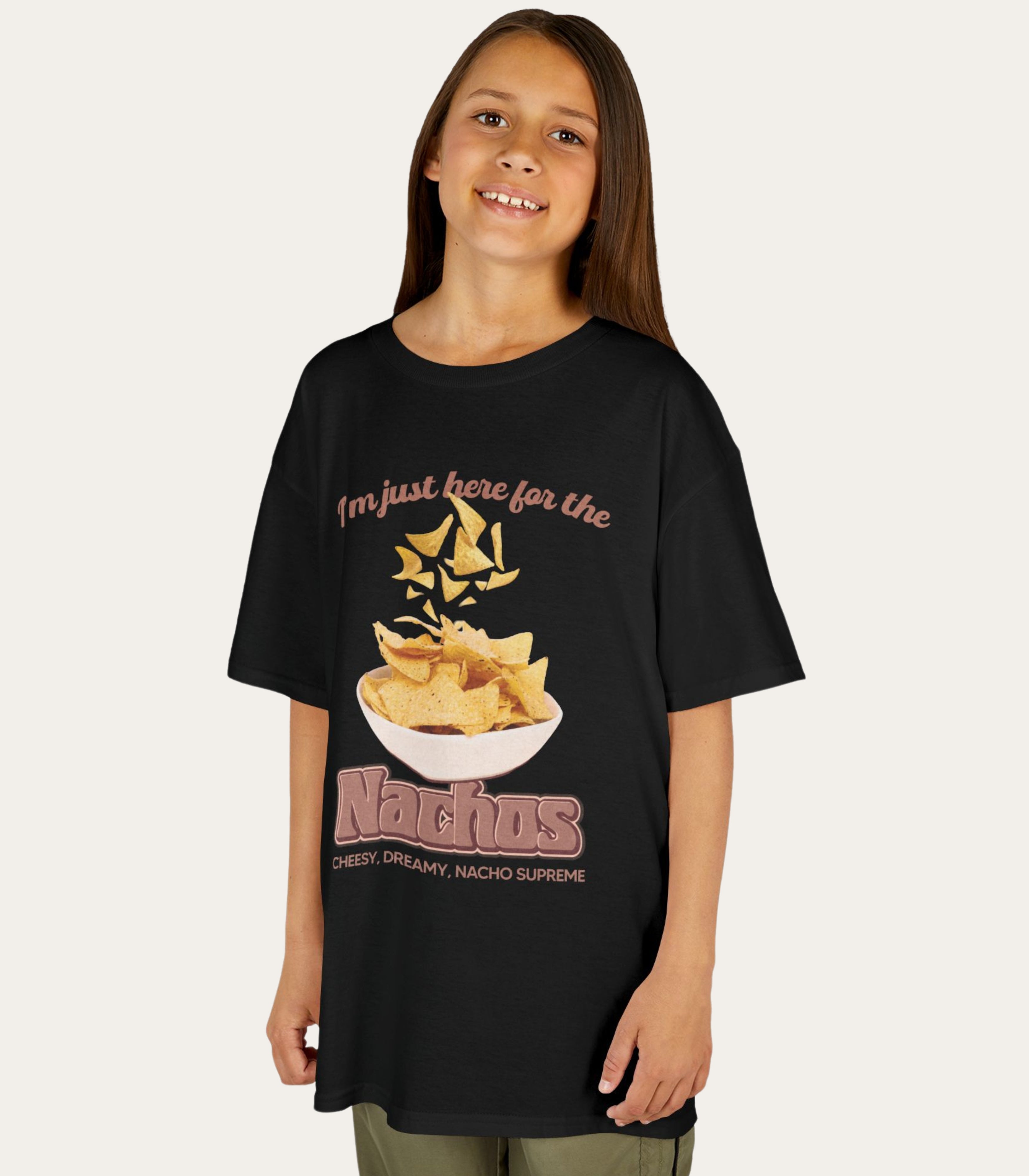 I'm Just Here For The Nachos Kids Tee