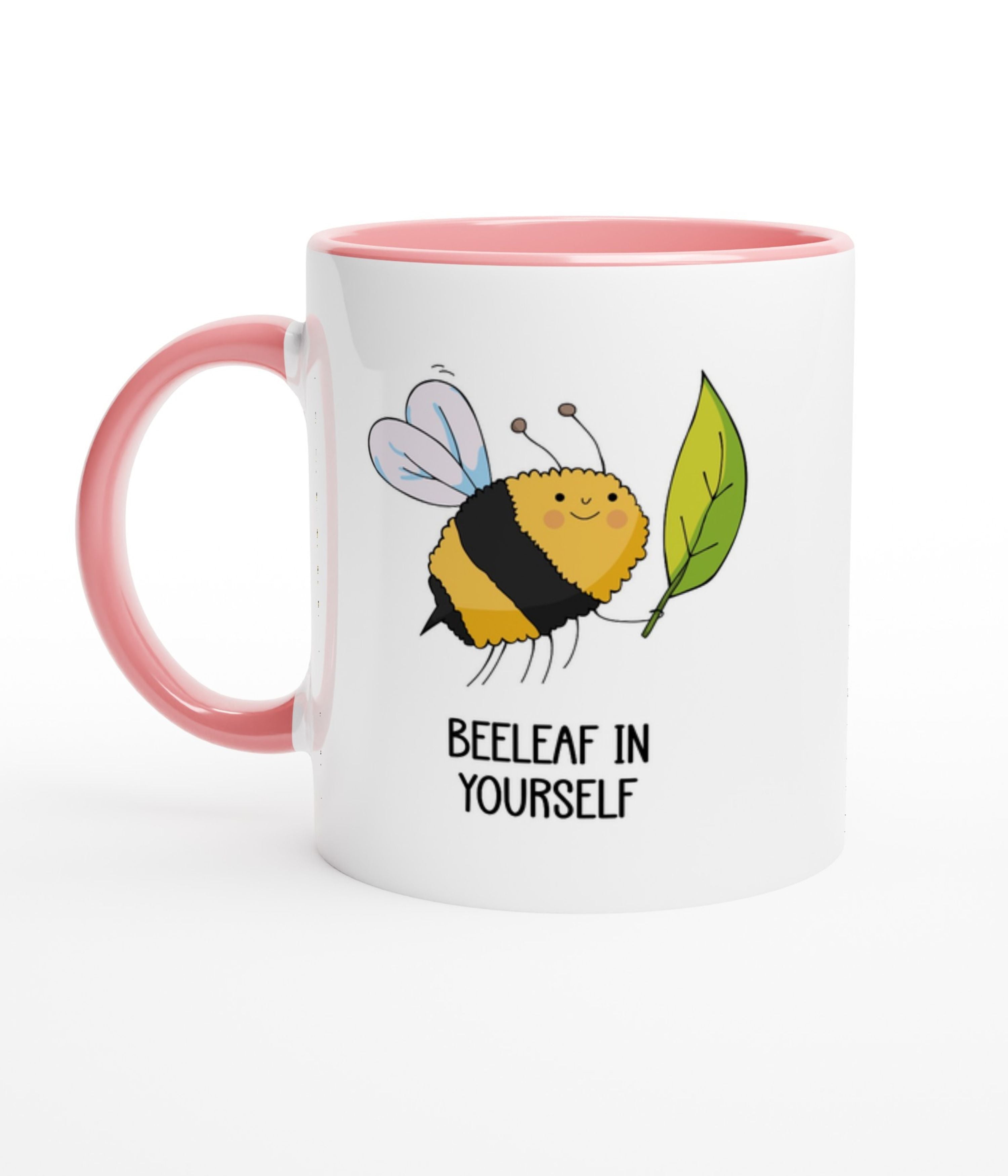 Beeleaf In Yourself White Mug with Colour Inside